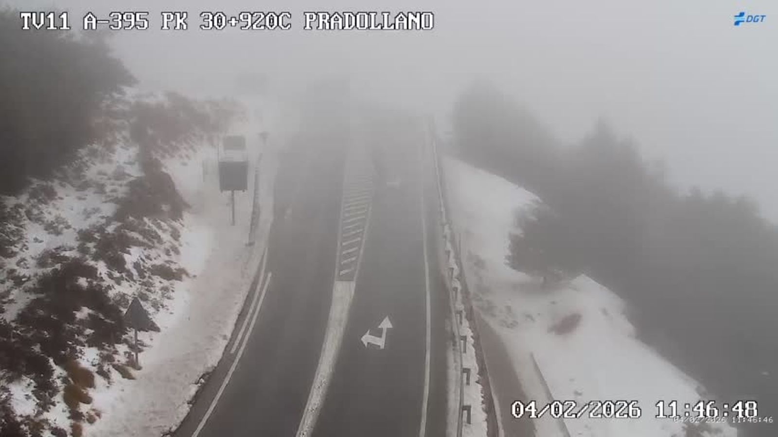 La carretera A-395 de Granada.