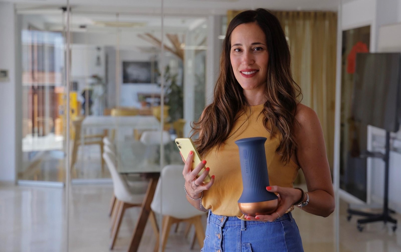 Patricia López Trabajo, fundadora y CEO de Myhixel, en la sede de la empresa sevillana.