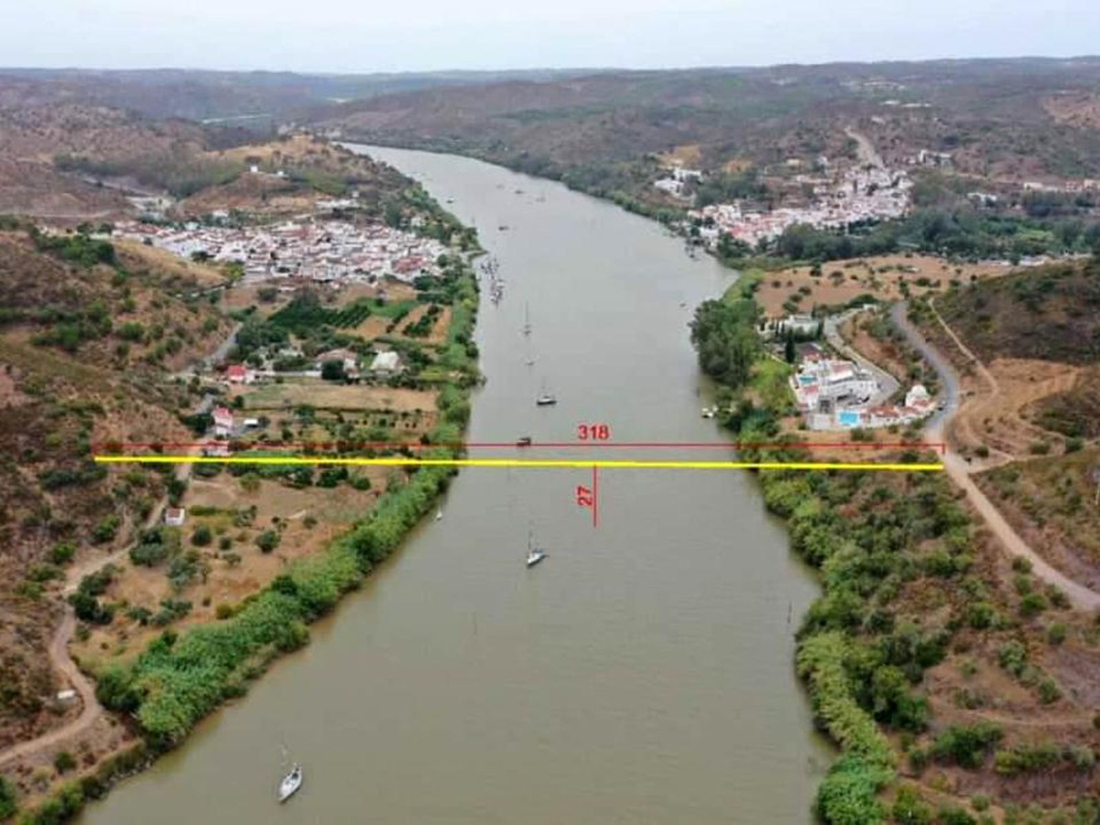 Medidas del futuro viaducto, según se recoge en el proyecto Medidas del futuro viaducto, según se recoge en el proyecto