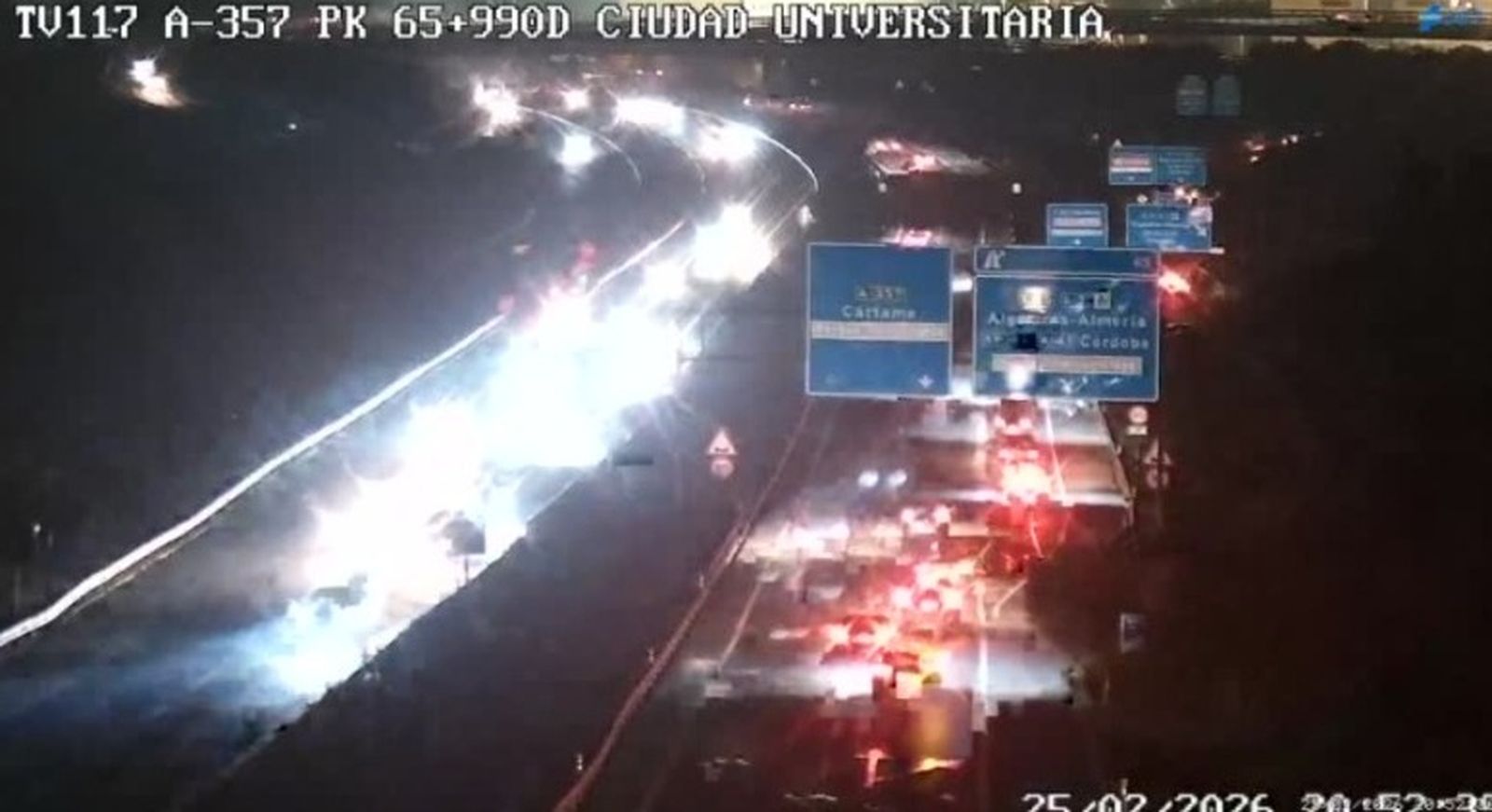 Retenciones en la A-357 debido a un accidente