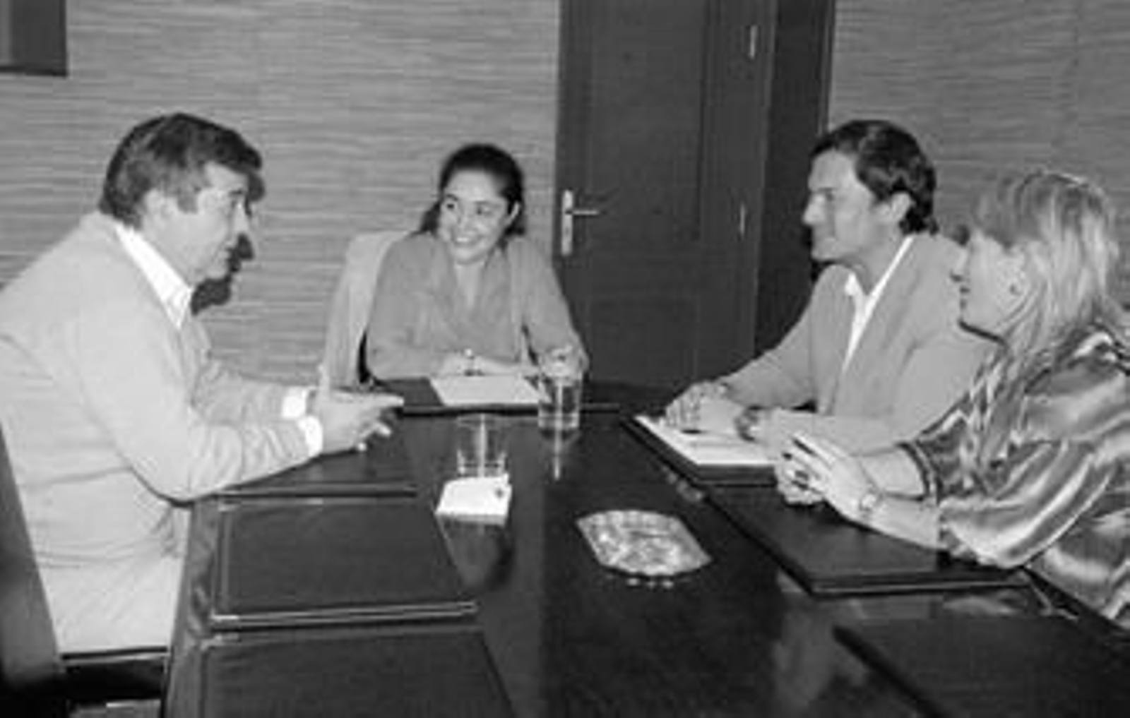 Luis Ángel Fernández, Inmaculada Nieto, Diego Sánchez Rull y Rosario Espejo, en el encuentro posterior a la junta de gobierno.