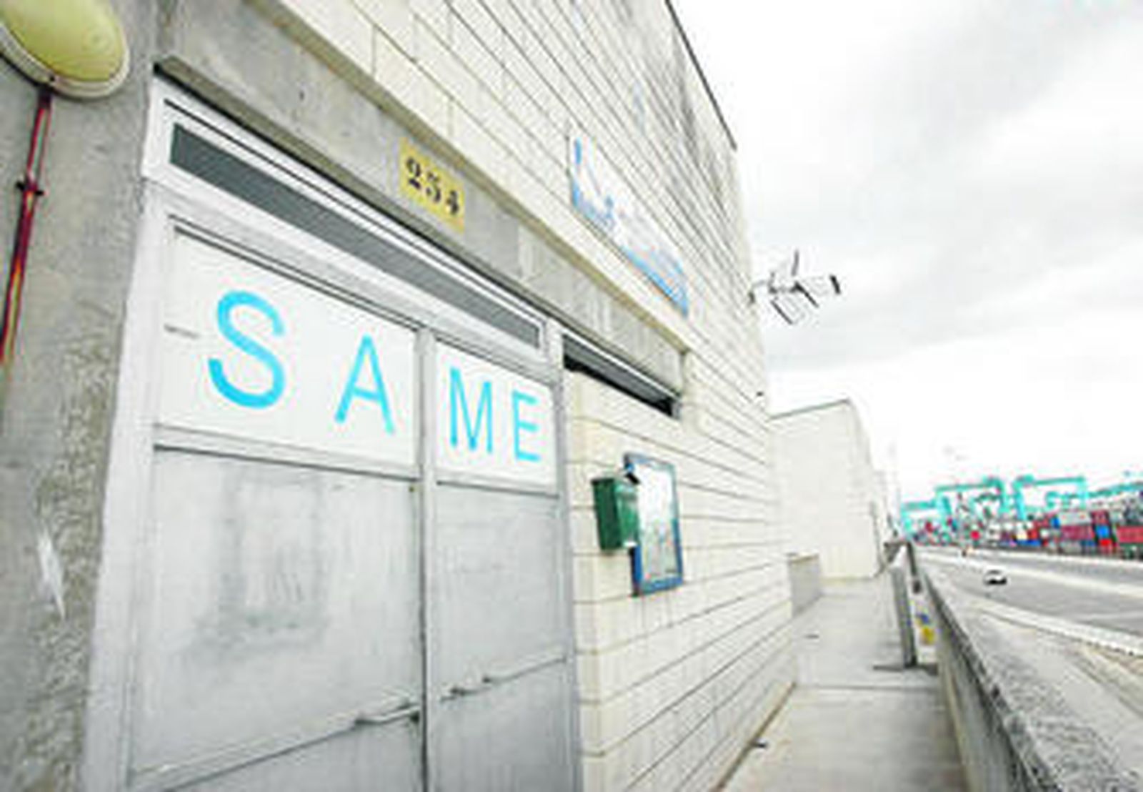 La sede del sindicato SAME en el puerto de Algeciras, en una imagen de archivo.