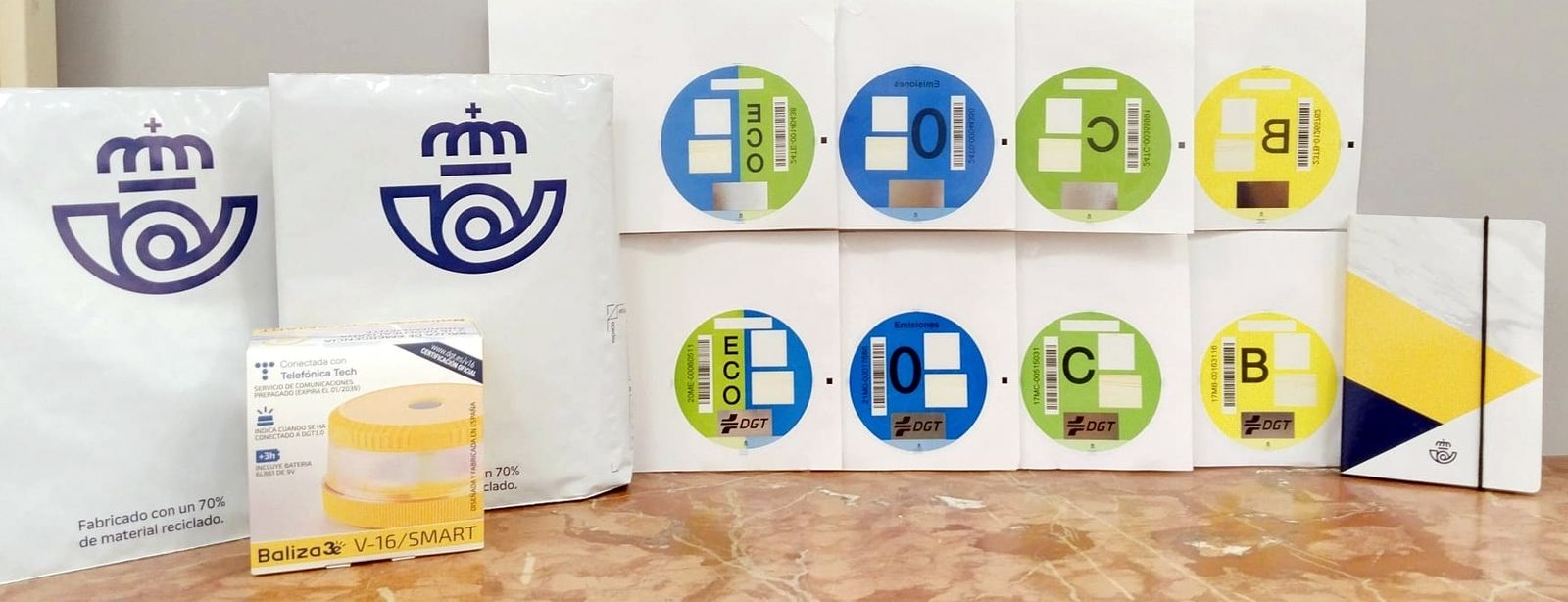 Distintivos de Correos.