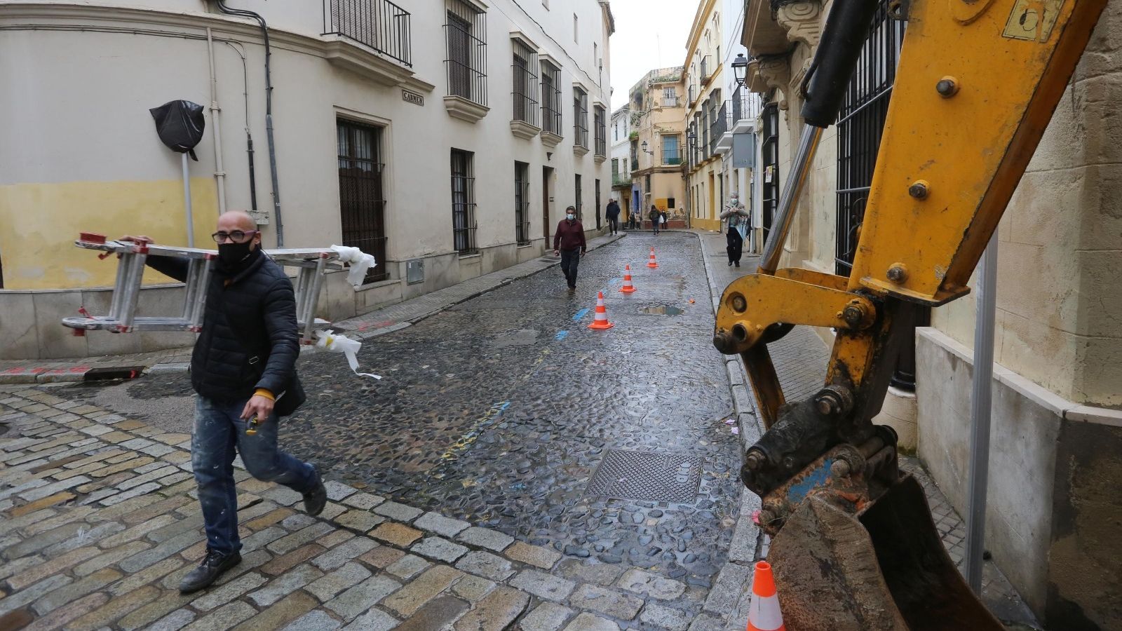 La calle Carmen, esta mañana.