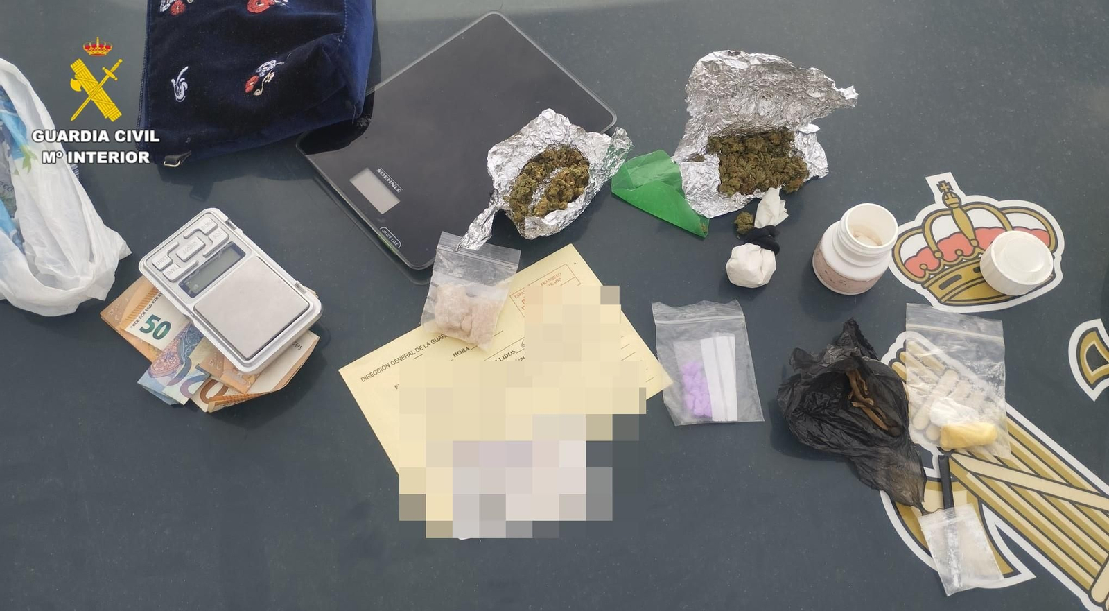 Imagen de la droga incautada a la mujer