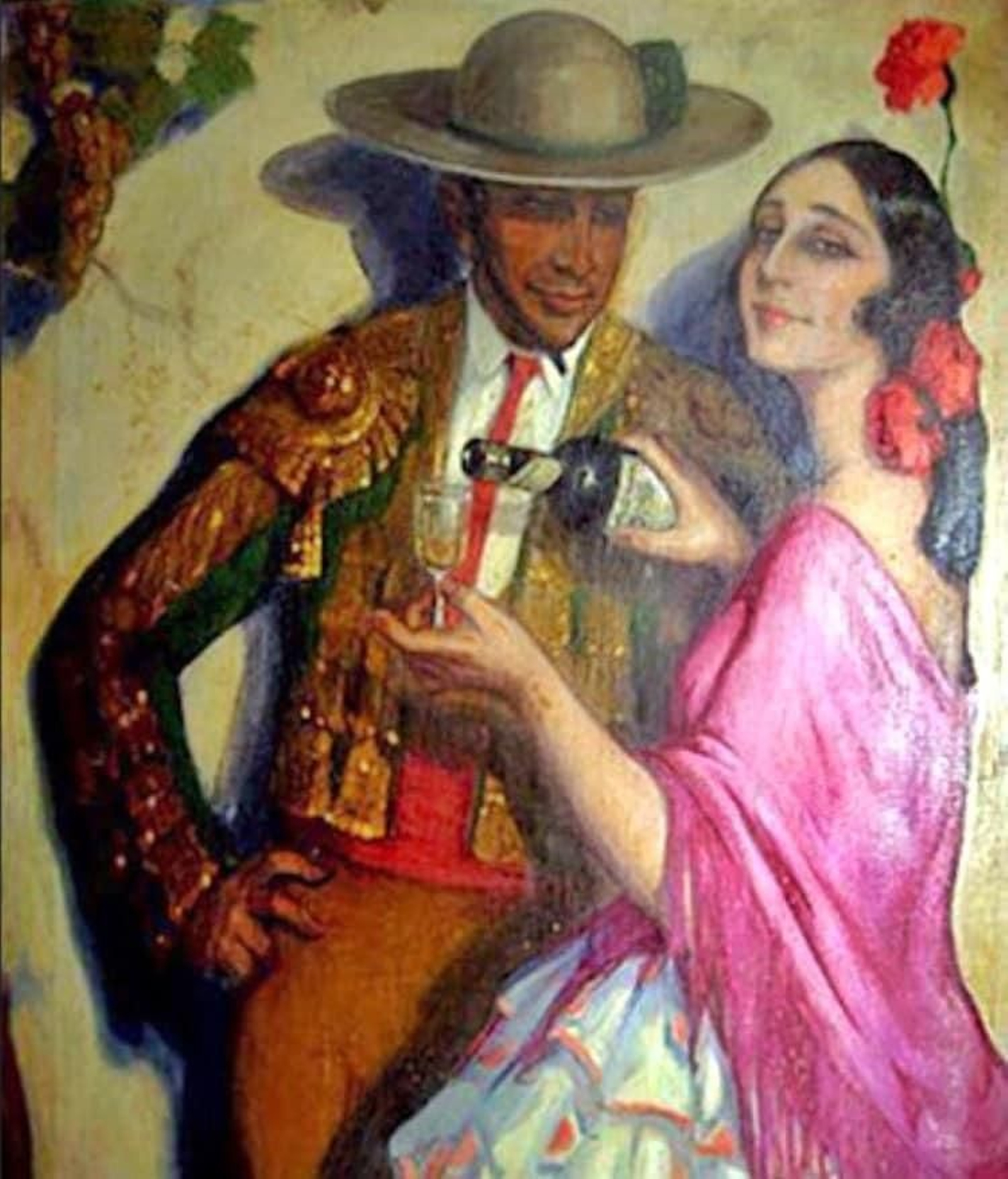 Picador y gitana, de Manuel León Astruc, alrededor de 1925. Picador y gitana, de Manuel León Astruc, alrededor de 1925.