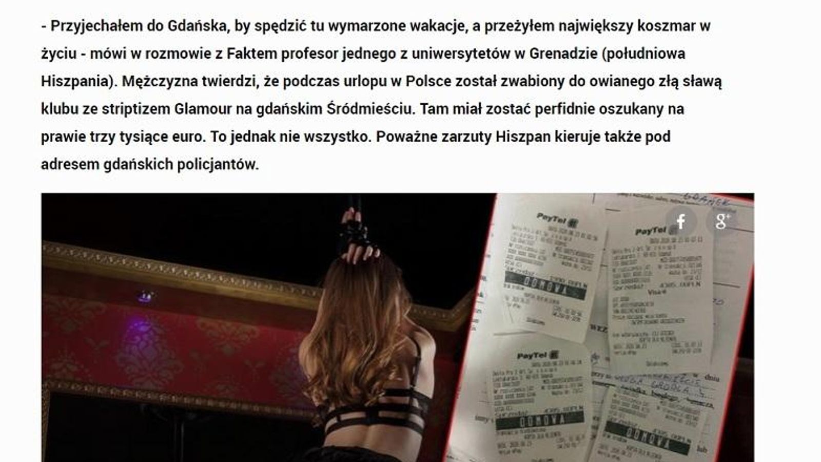 La información del periódico polaco