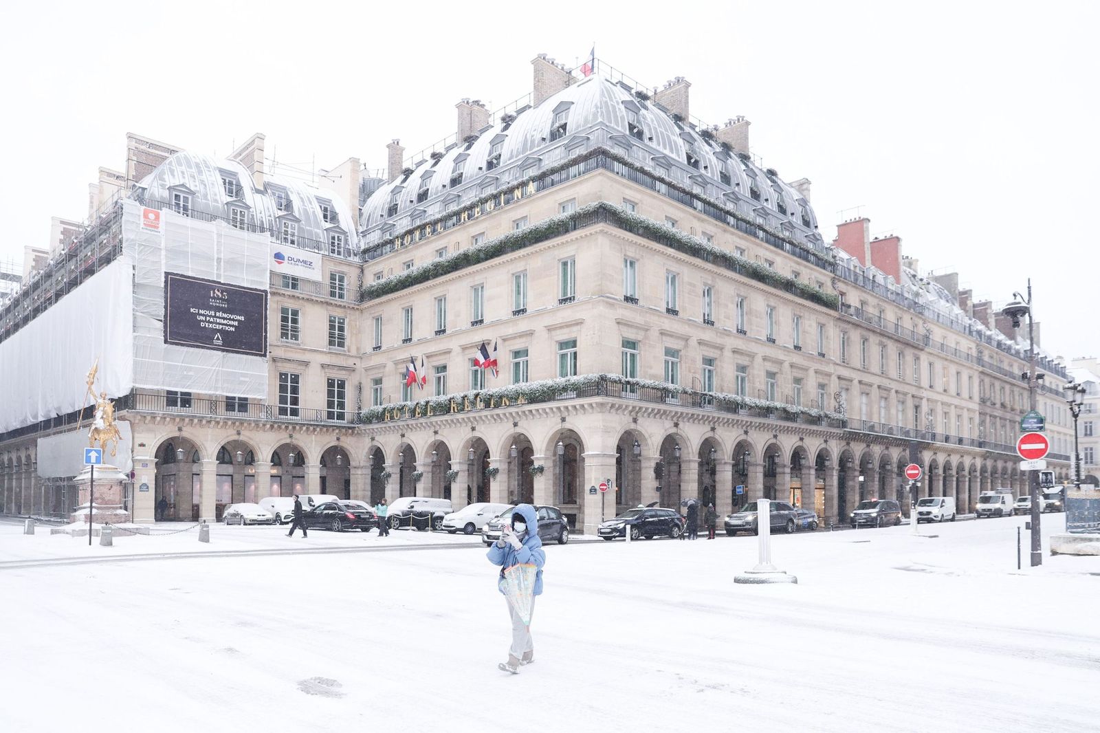 Las fotos del temporal de nieve en París
