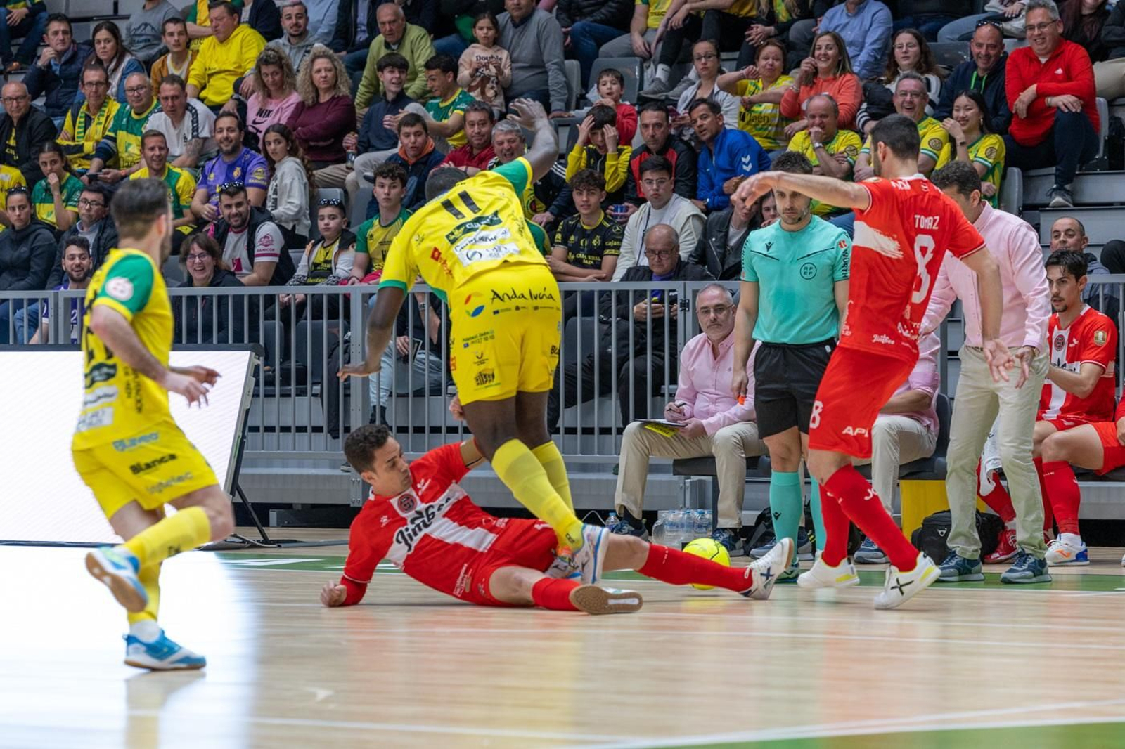 En imágenes: la afición y mejores jugadas del Jaén FS - Jimbee Cartagena