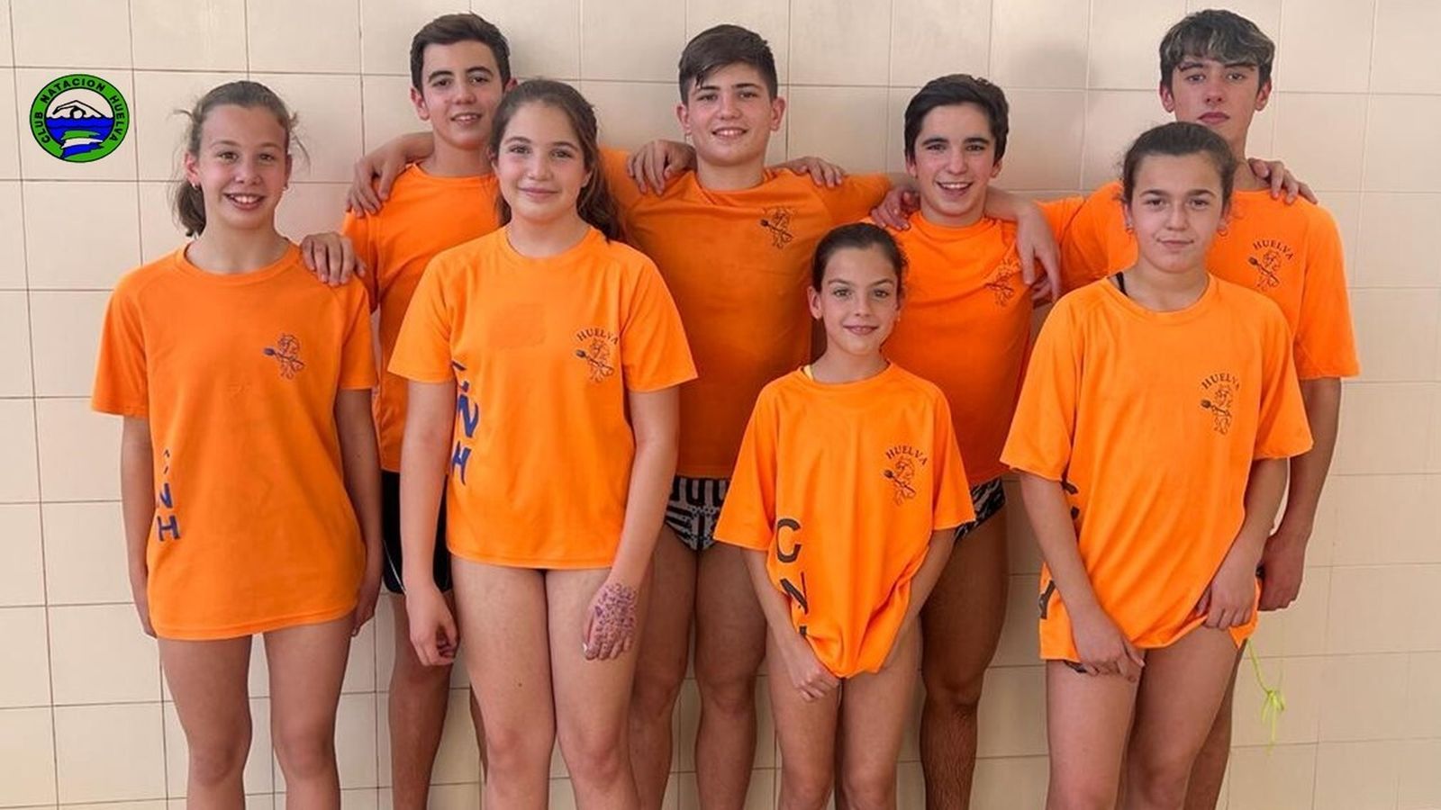 Representantes del CN Huelva que competirán en el Andaluz alevín.