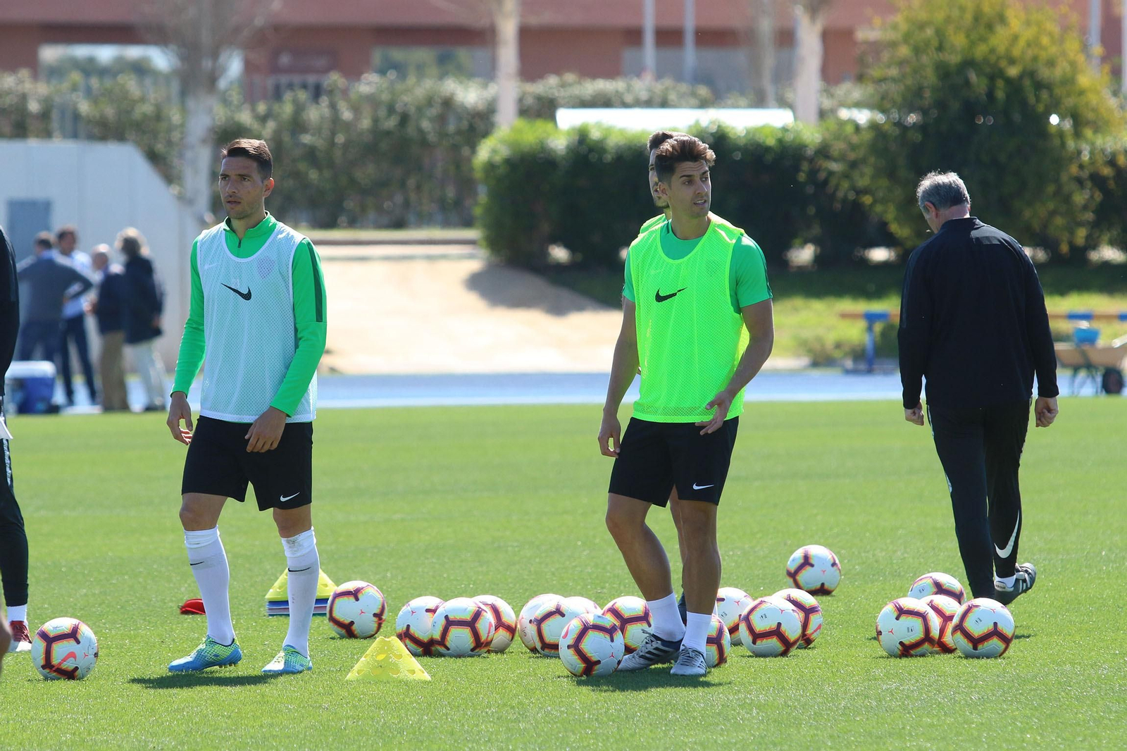 De la Hoz, en el entrenamiento.