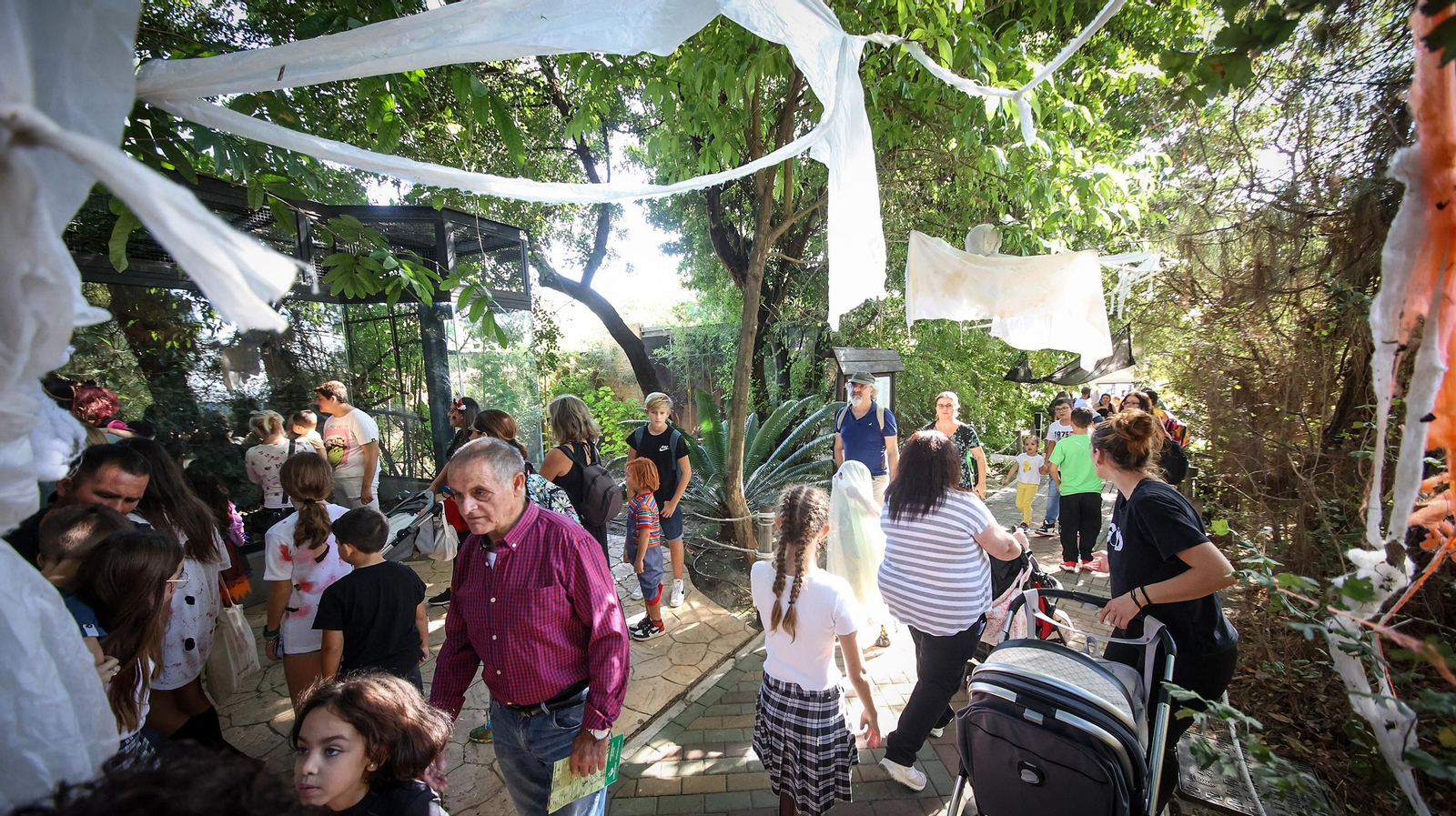 Miles de asistentes a la fiesta de Halloween en el Zoo de Jerez