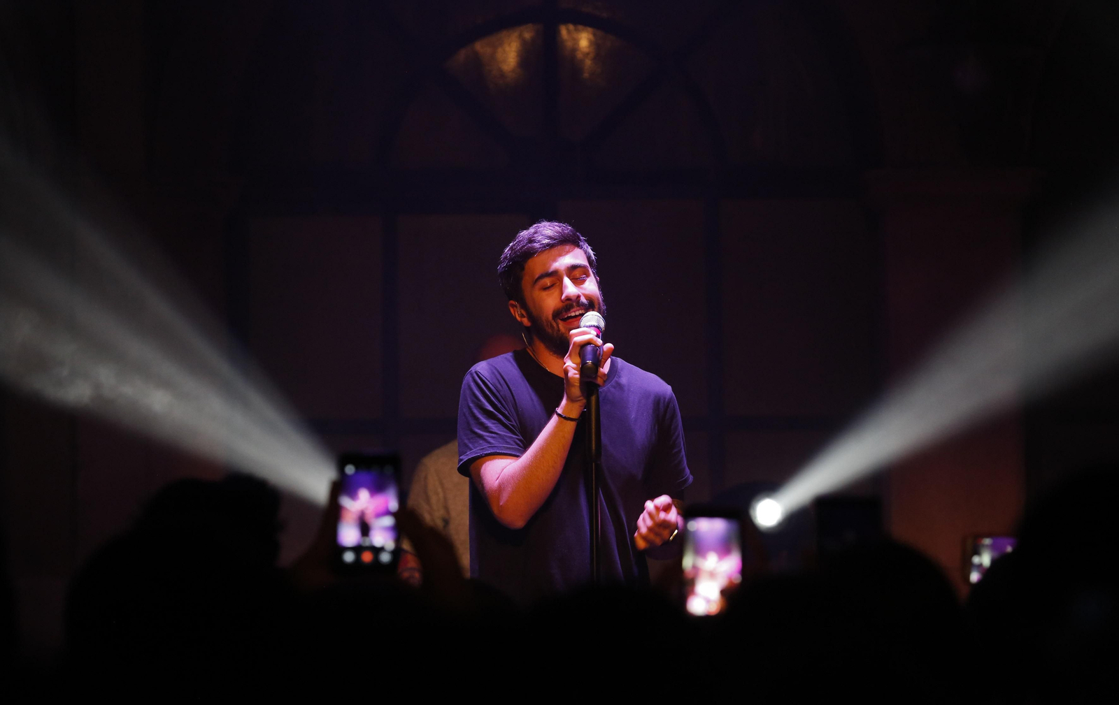 David Martínez 'Rayden', el jueves, durante su concierto en Málaga. David Martínez 'Rayden', el jueves, durante su concierto en Málaga.