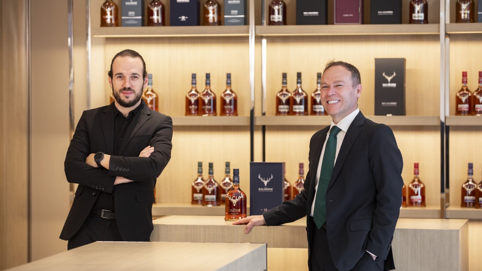 Álvaro Aparicio y Ángel Peña en The Dalmore Boutique de Madrid.