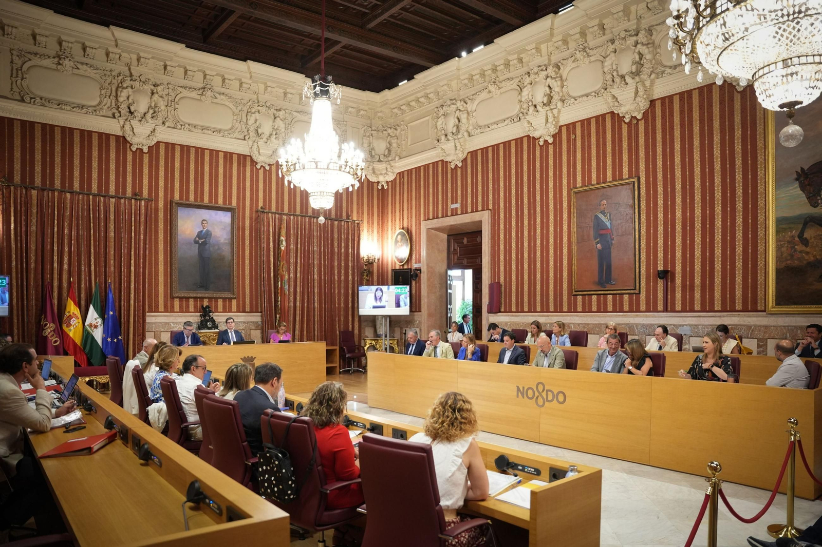 Pleno en el Ayuntamiento de Sevilla.