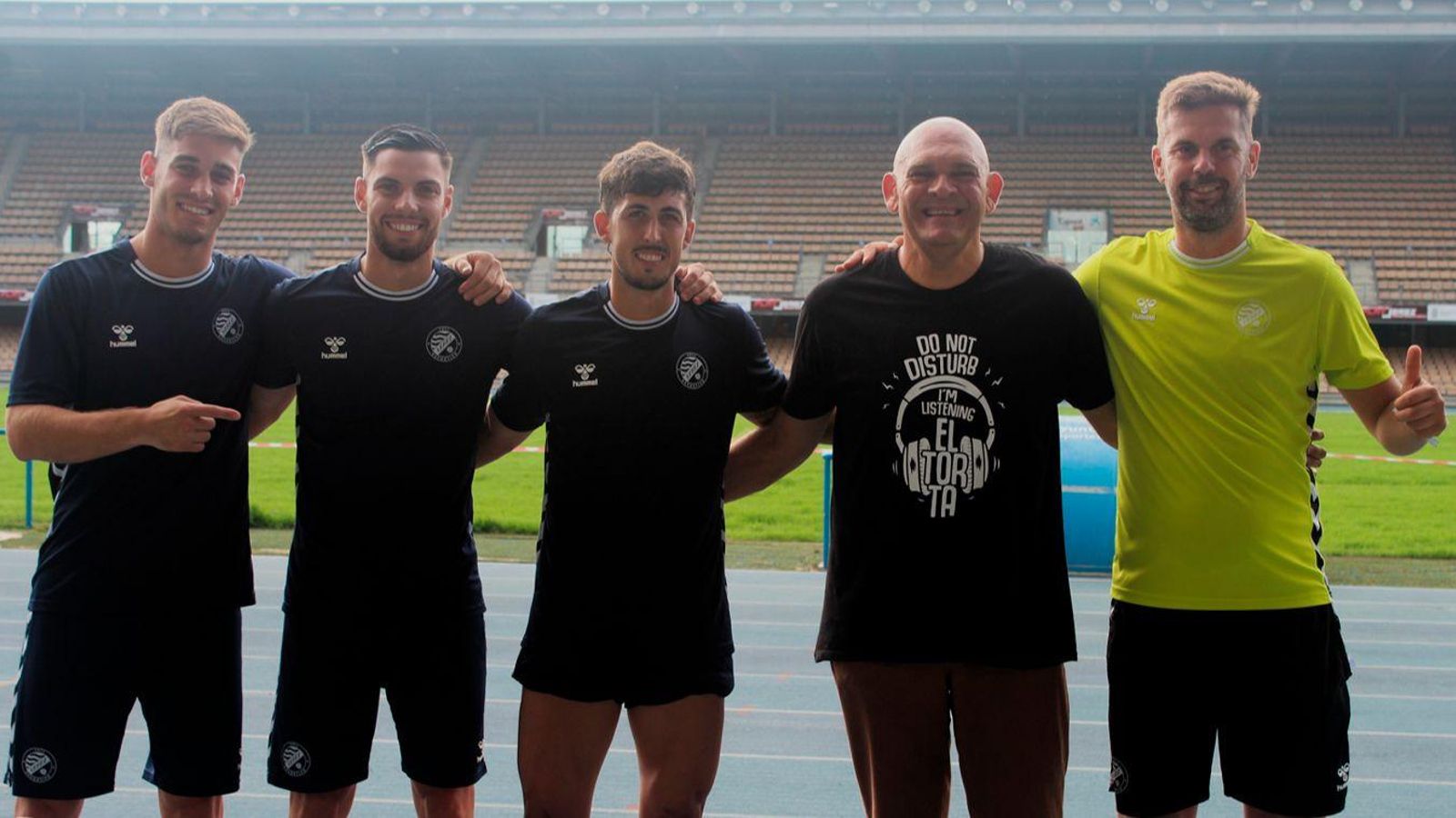 Luis Lara, junto a Álvaro Martínez, Parejo, Marcelo y David Sánchez.