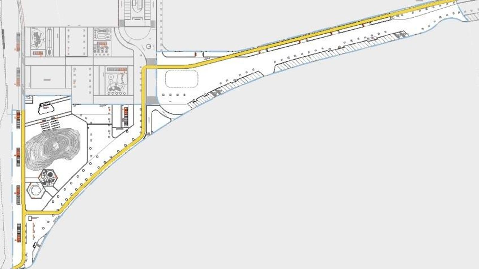 Trazado del nuevo carril bici por el Llano Amarillo.