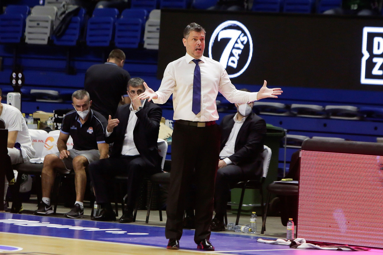 Petar Mijovic, en el partido en el Carpena. Petar Mijovic, en el partido en el Carpena.