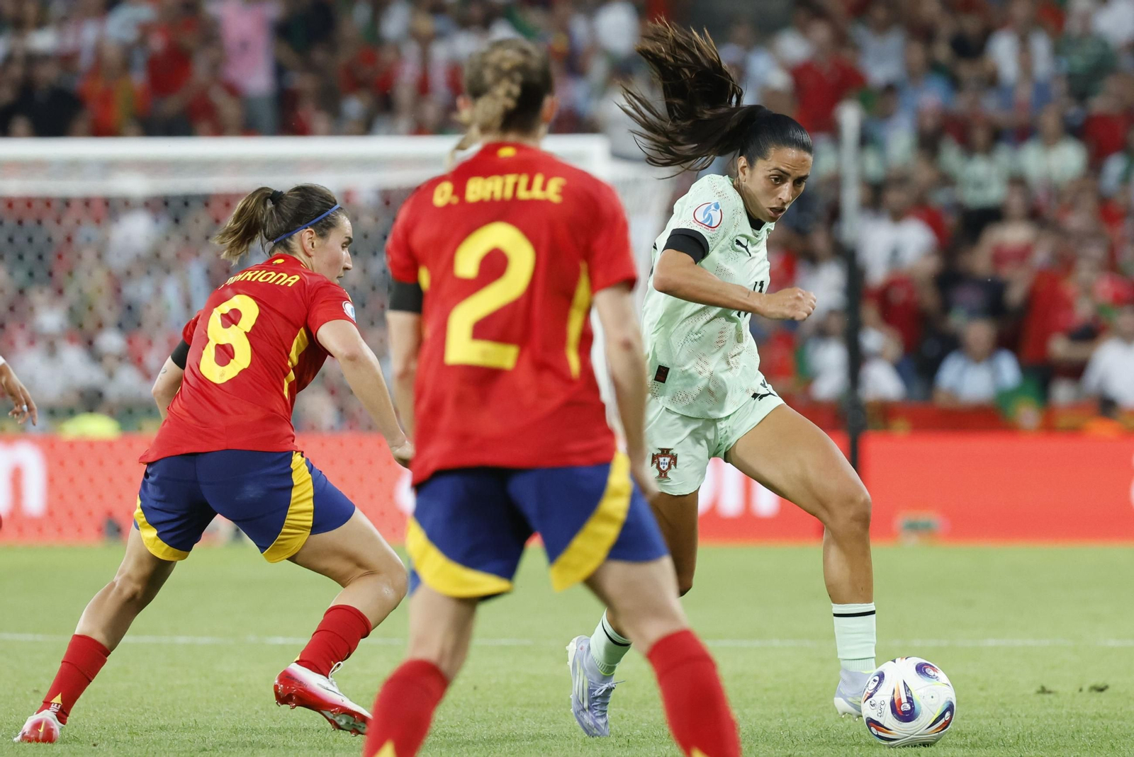 Las fotos del España - Portugal en la Eurocopa femenina