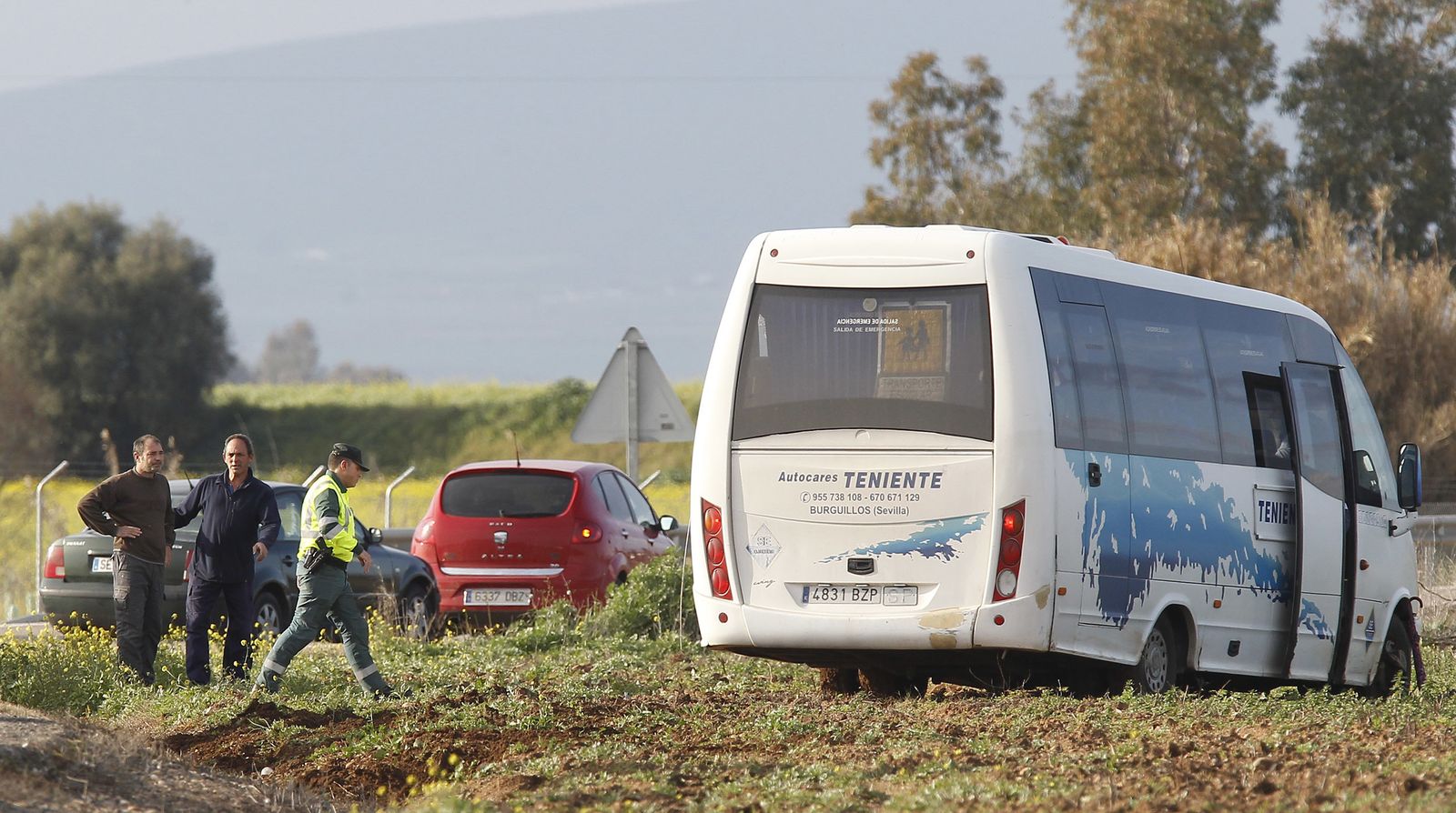 El accidente del autobús escolar, en imágenes