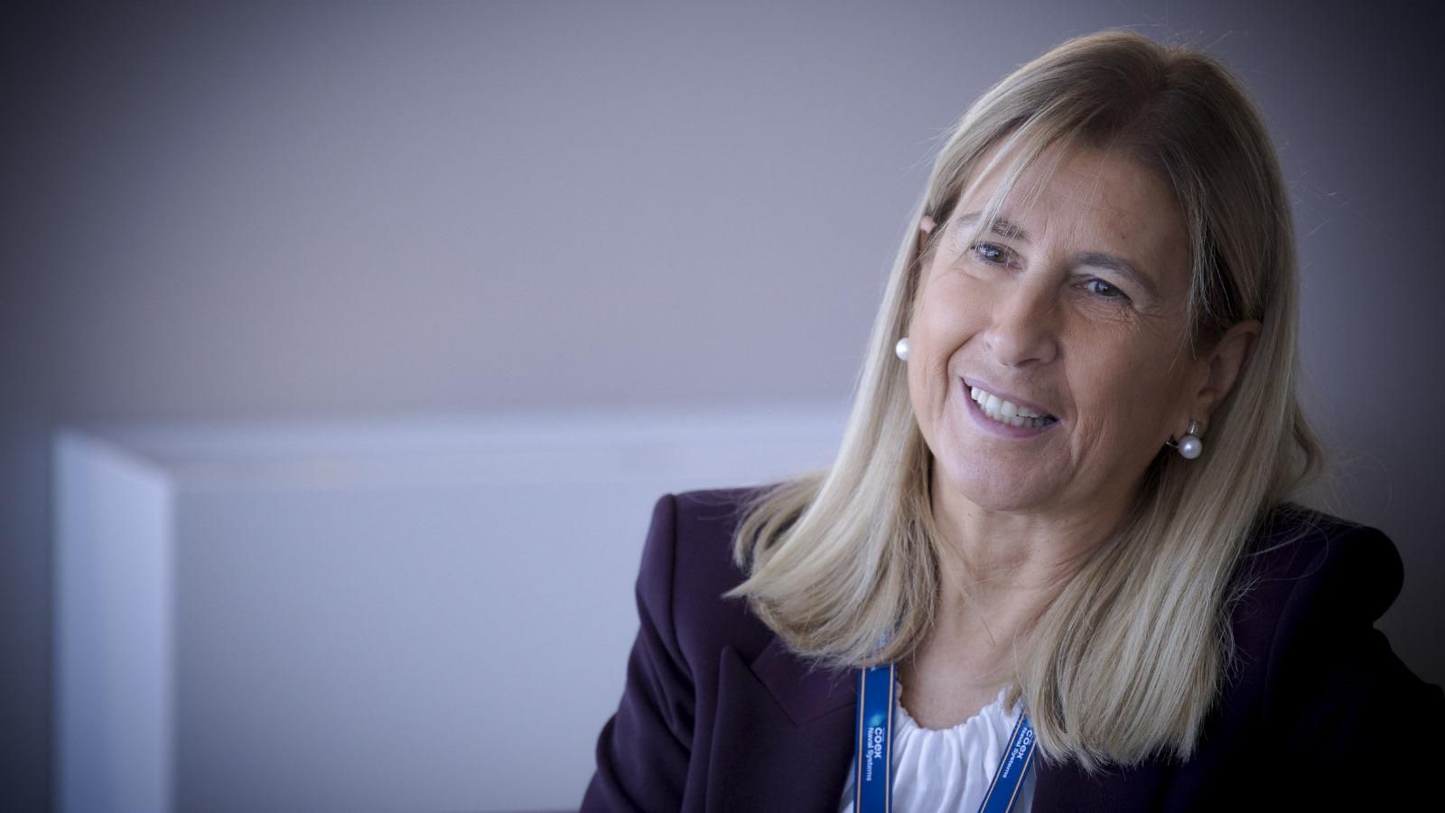 Sofía Honrubia, directora de Navantia Sistemas, durante la entrevista.