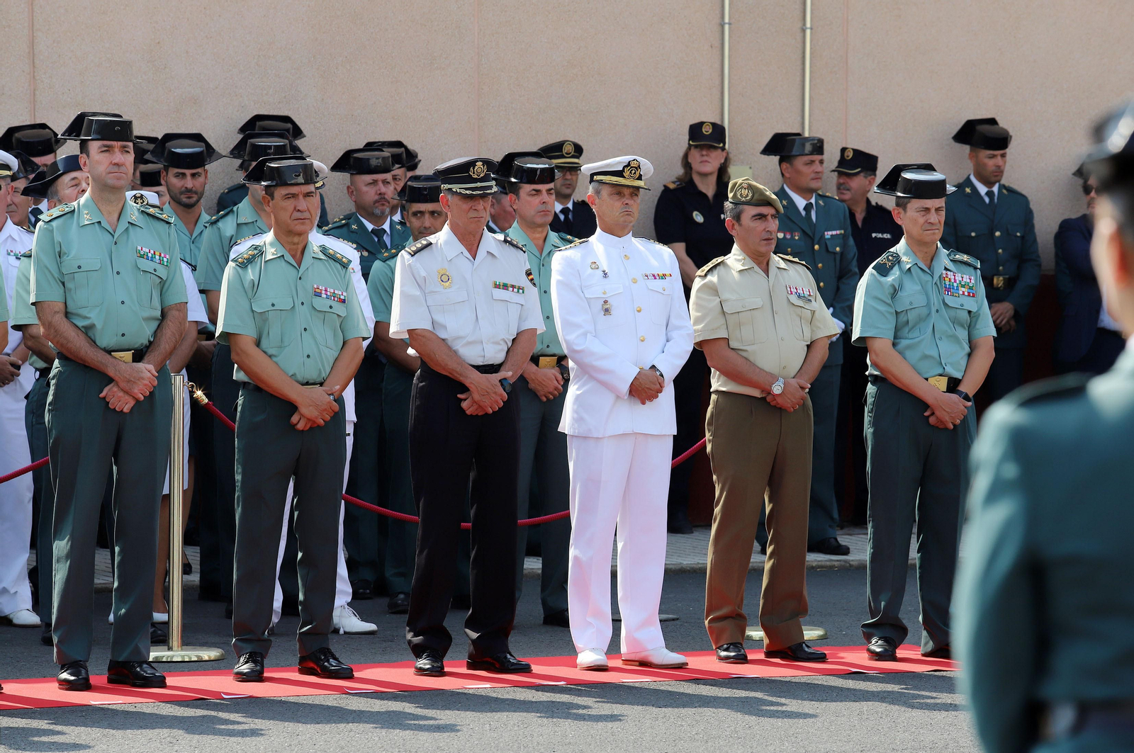 Imágenes de la toma de posesión de Andrés López como coronel jefe de la Comandancia de la Guardia Civil en Huelva