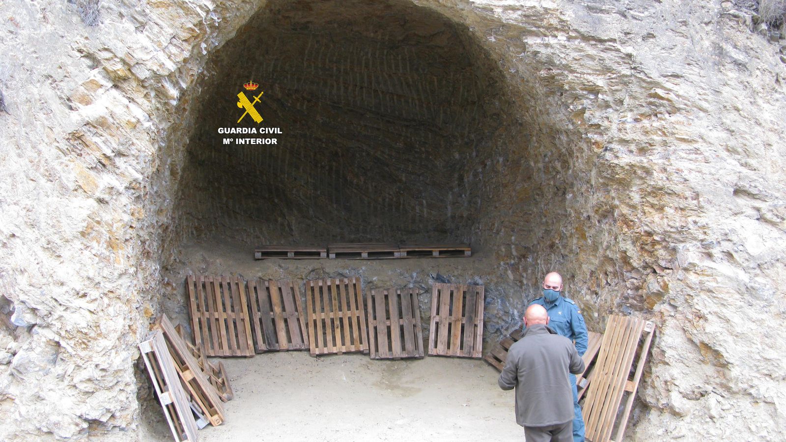 Una de las zonas inspeccionadas por la Guardia Civil durante la operación.