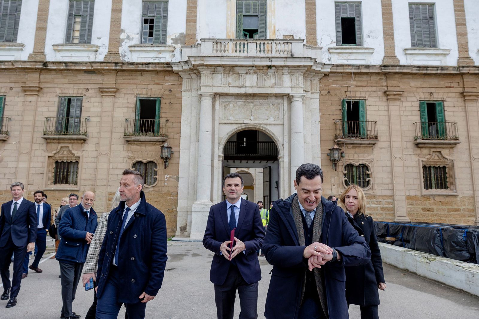 Juanma Moreno, este jueves en Cádiz.