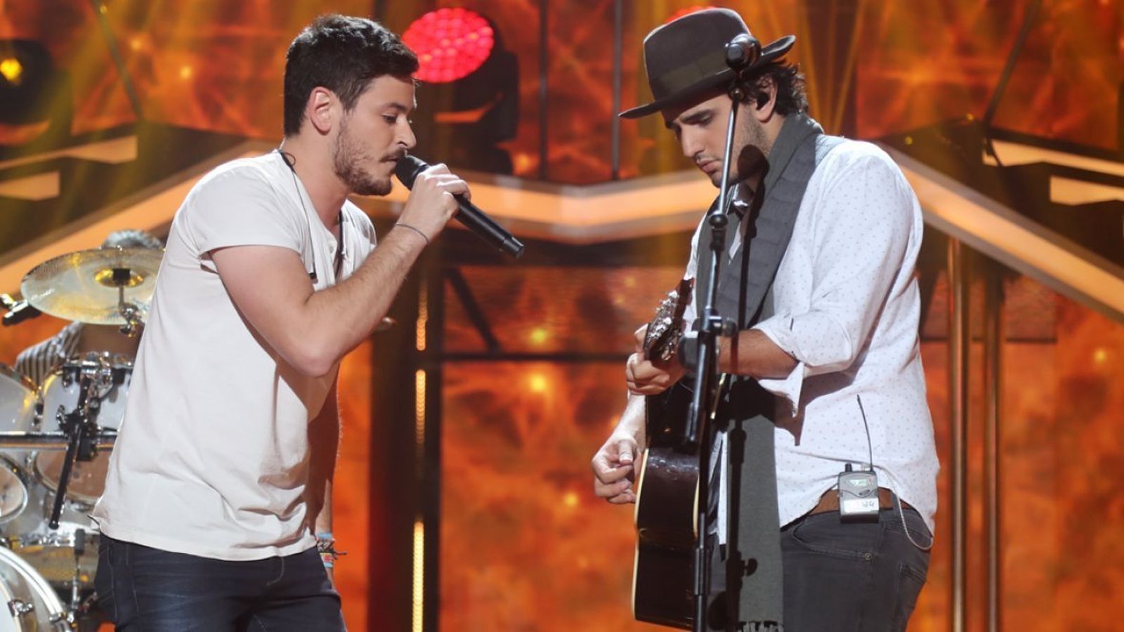 Cepeda con Morat en una de las galas de la presente temporada de 'OT'.
