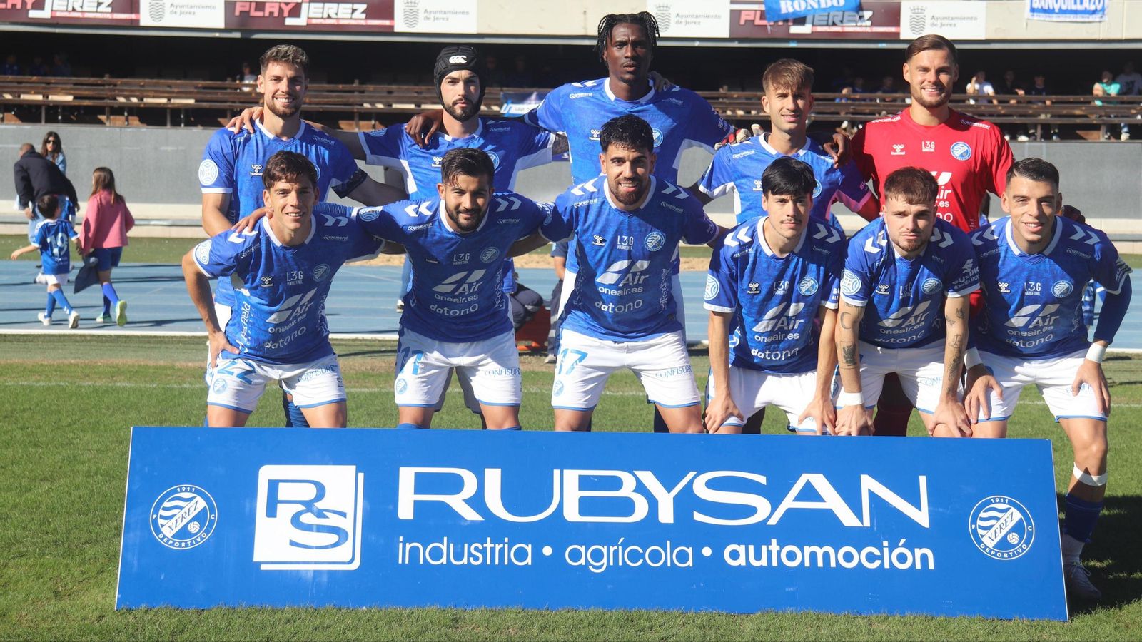 Once que presentó el Xerez DFC ante el Recre en Chapín.