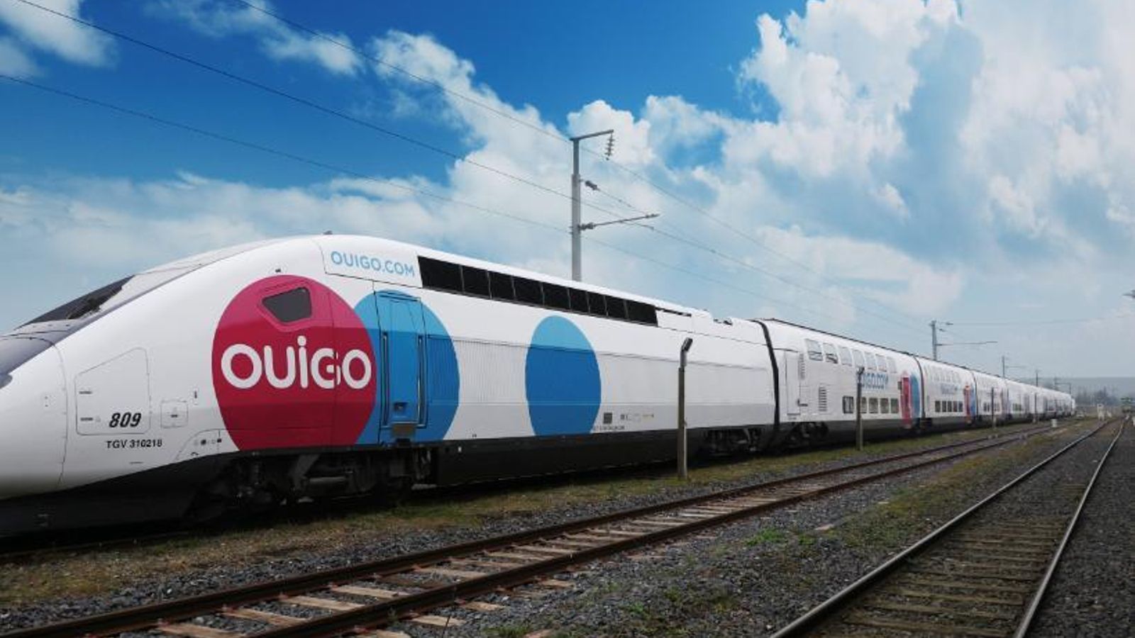 El tren de OUIGO, de la filial española (Ouigo España) de SNCF Voyageurs, uno de los principales grupos mundiales del transporte en ferrocarril.