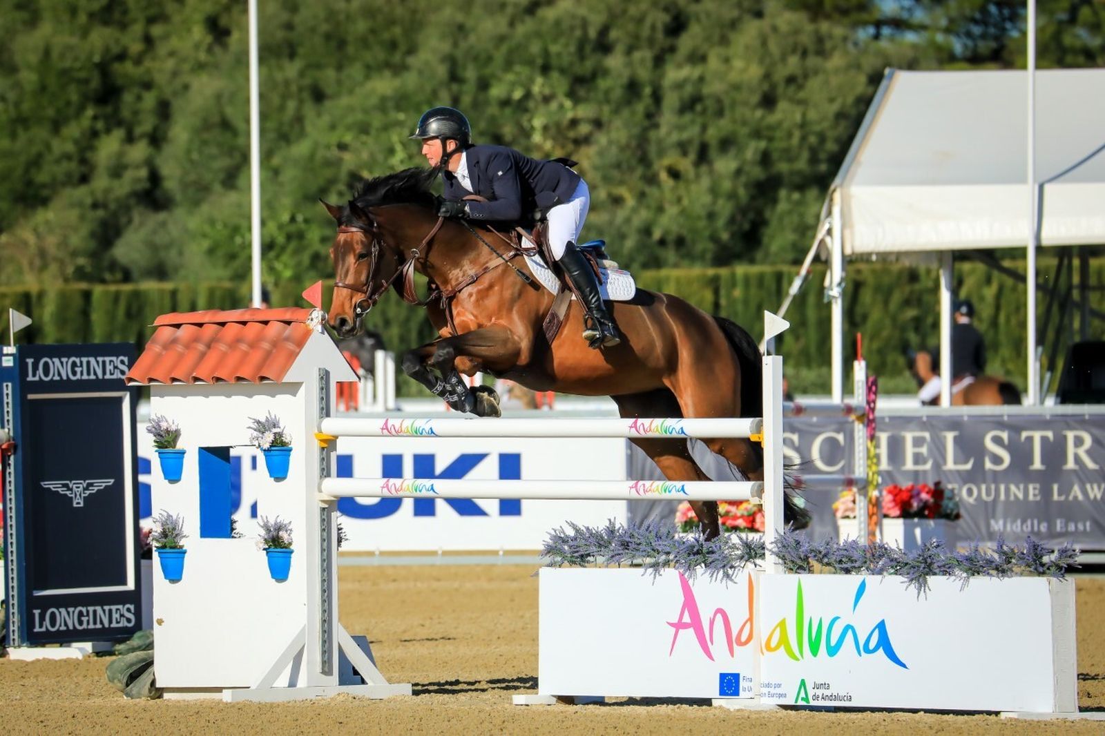 Matthew Sampson, en plena competición en Montenmedio