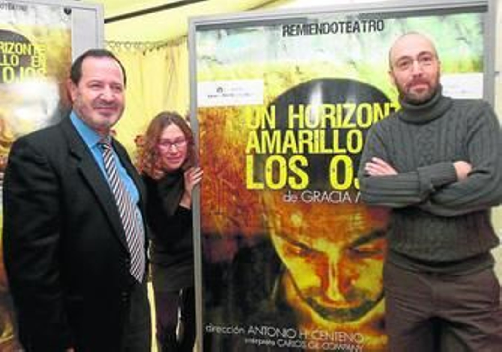 Pedro Benzal, Gracia Morales y Carlos Gil, ayer, poco antes de la presentación.