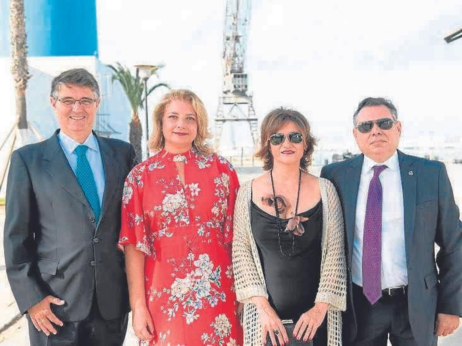 Ángel Cervera, María López  de Ayala, Sonia Benítez y Luis Cabello durante la convención.
