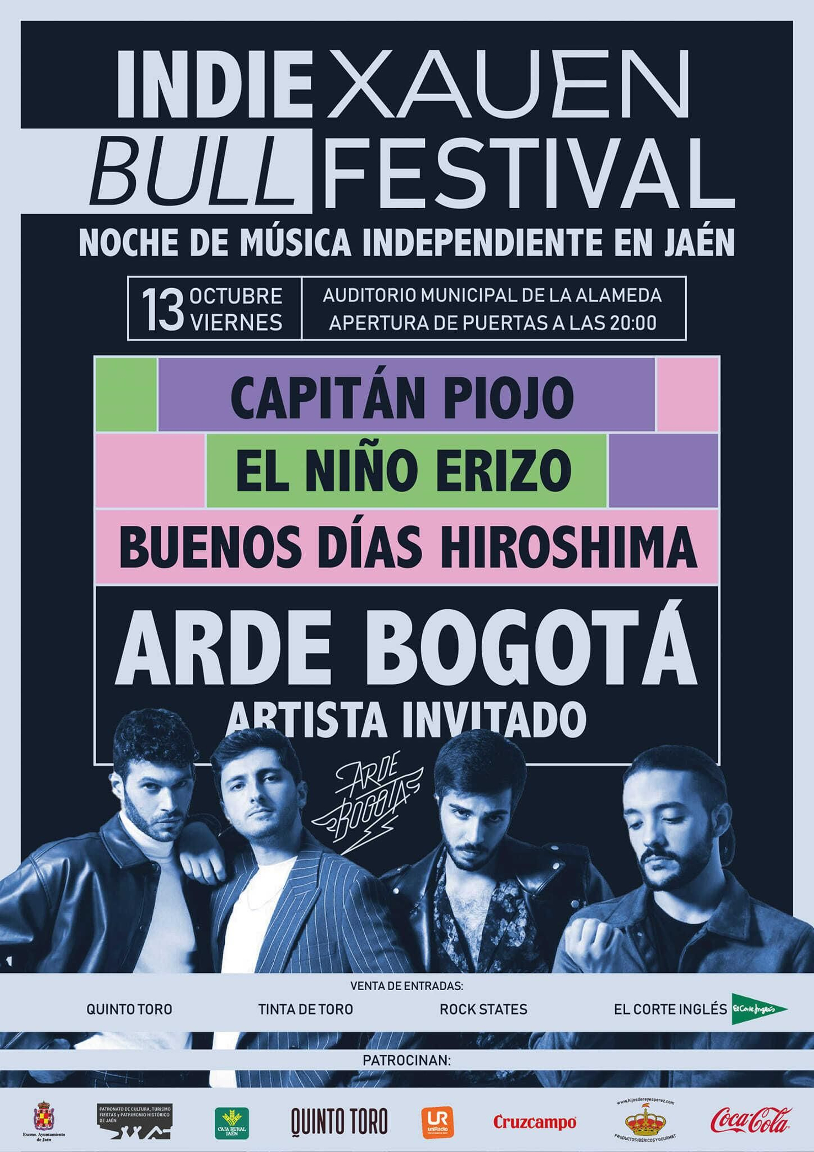 Cartel del festival con Arde Bogotá como artista invitado de la noche. Cartel del festival con Arde Bogotá como artista invitado de la noche.