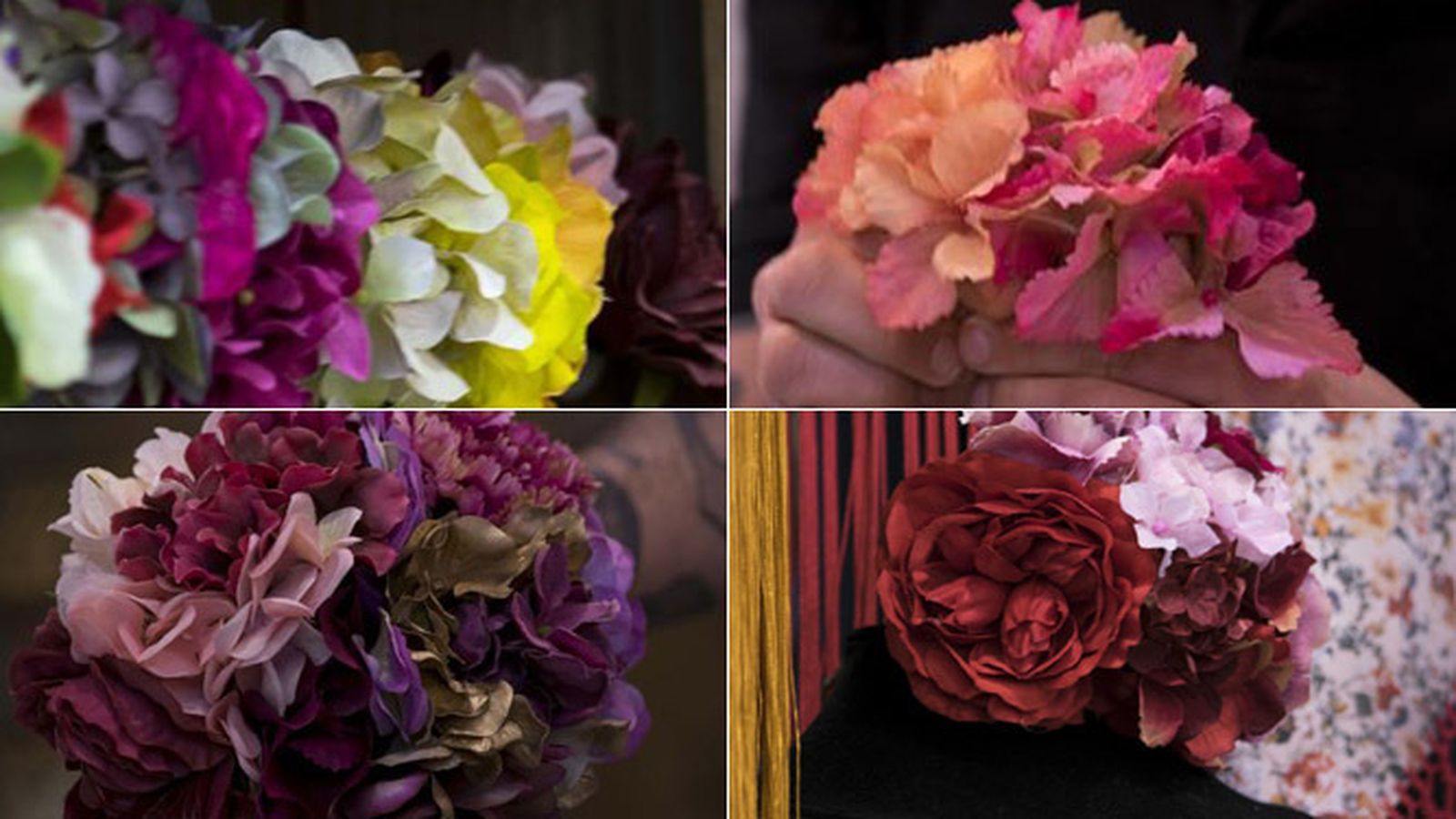 Ejemplos de las flores más usadas por las flamencas.