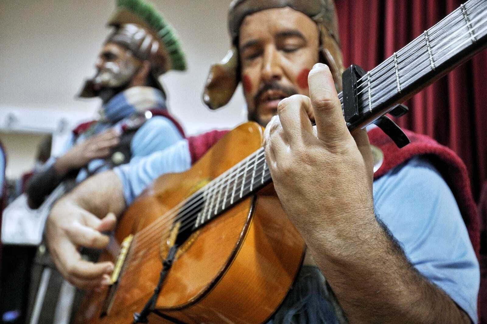 Chirigota 'La chirigota del Lazio' en camerinos