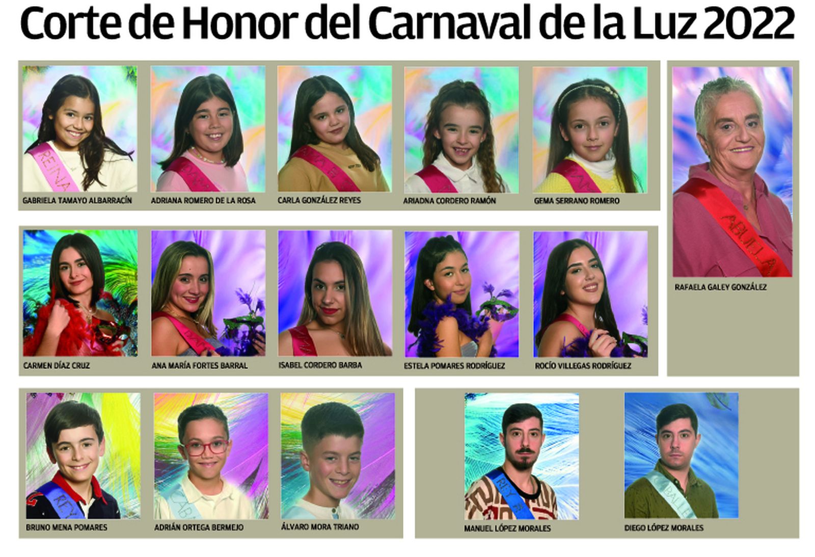 Corte de honor de la pasada edición del Carnaval puntaumbrieño.