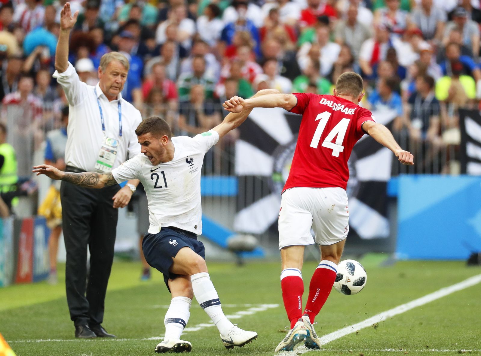 Las imágenes del Dinamarca-Francia