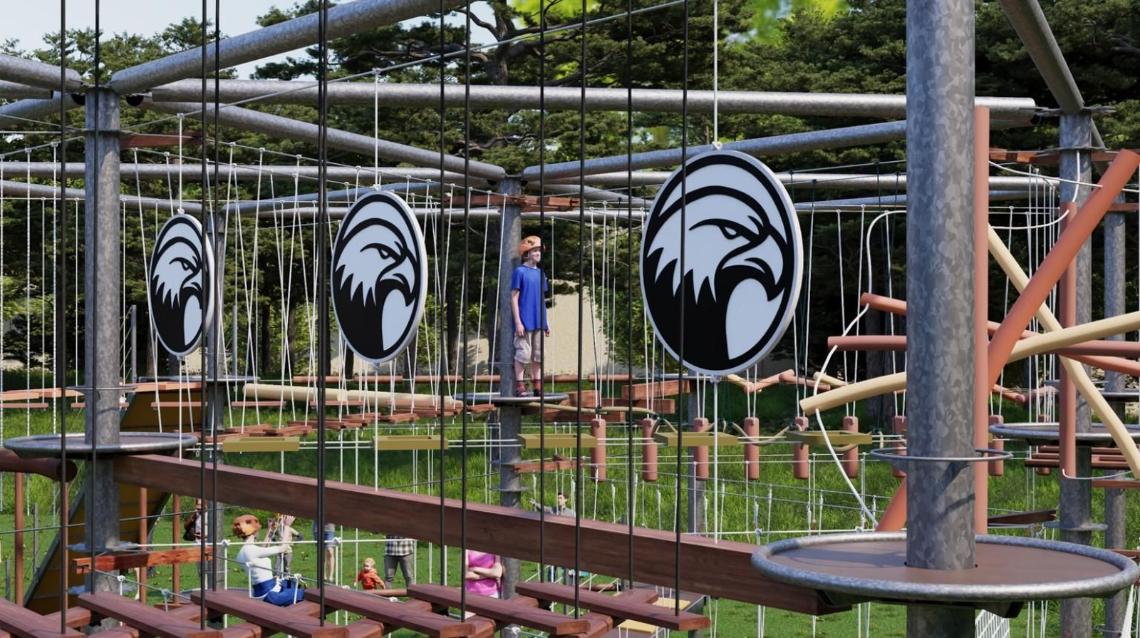 El nuevo parque multiaventura de Frailes.