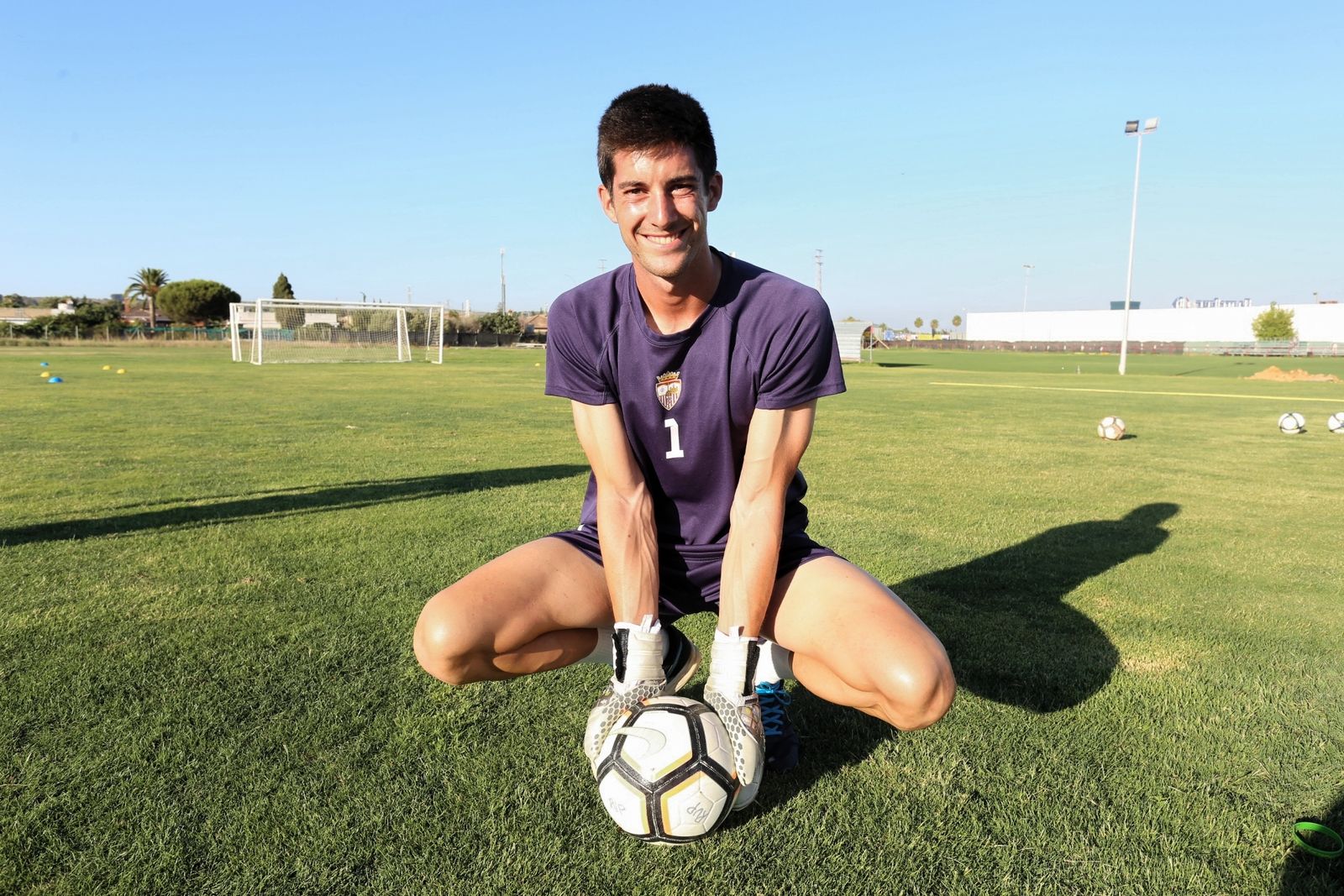 Pablo posa antes de iniciarse un entrenamiento.
