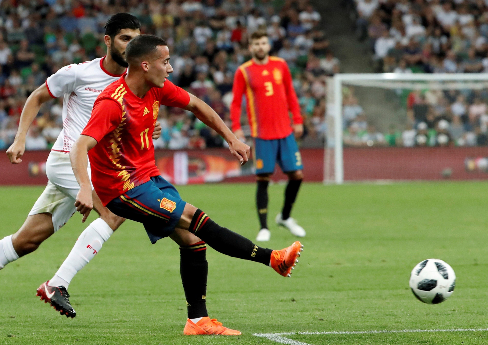 Las imágenes del España-Túnez