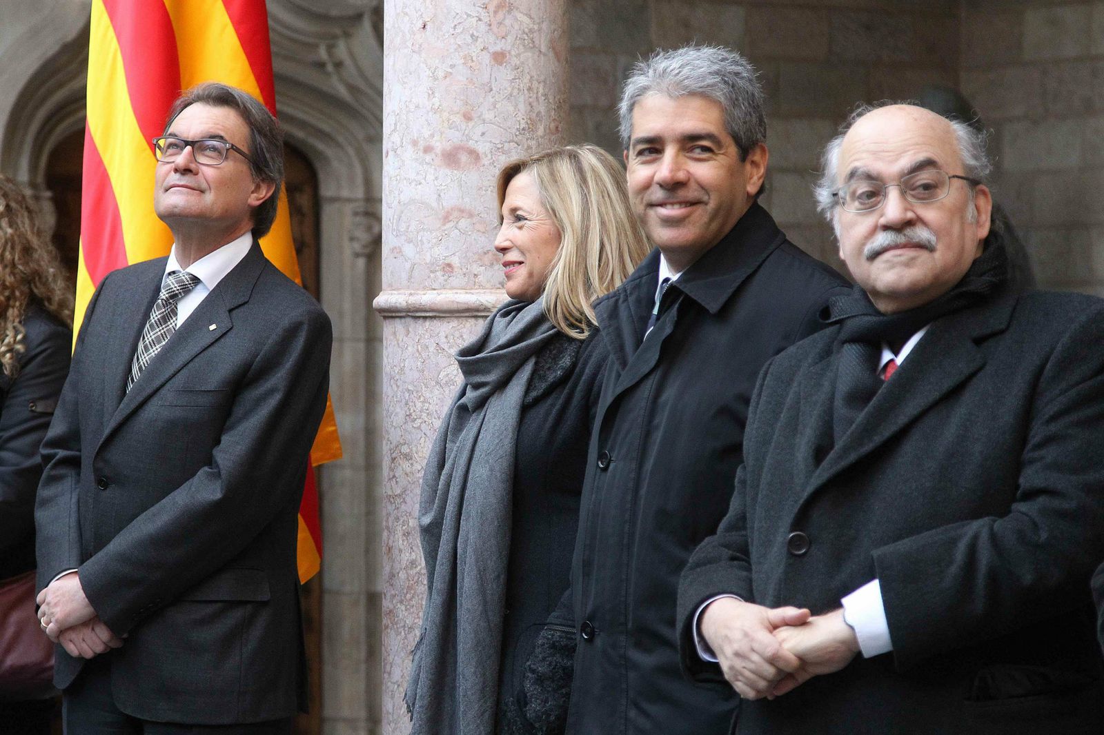El que fuera 'conseller' de Economía Andreu Mas-Colell (d) junto al entonces jefe del 'Govern' Artur Mas en enero de 2015
