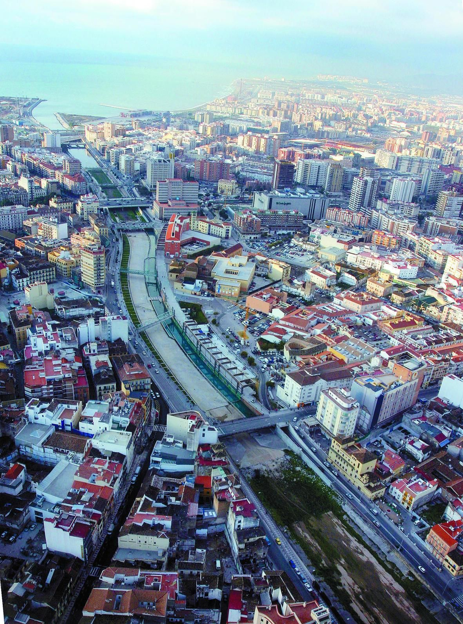 Vista aérea del centro de Málaga.