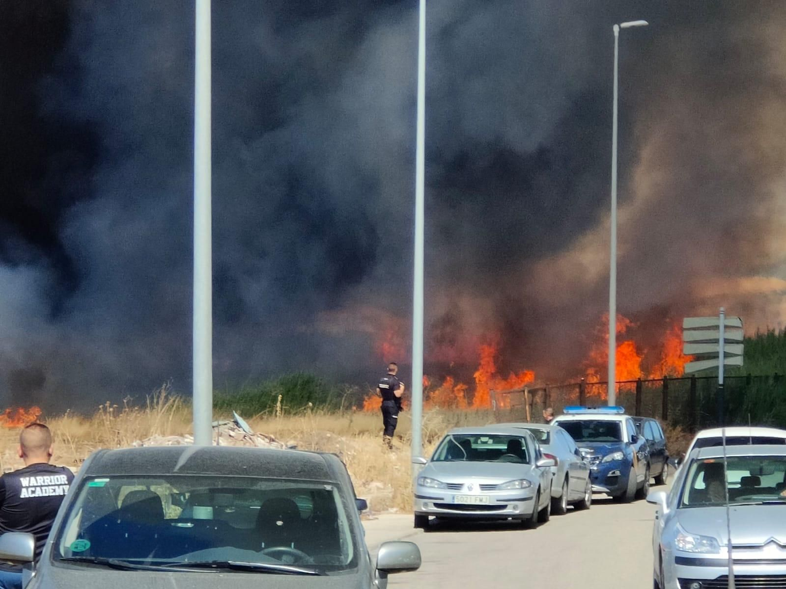 Imágenes del incendio.