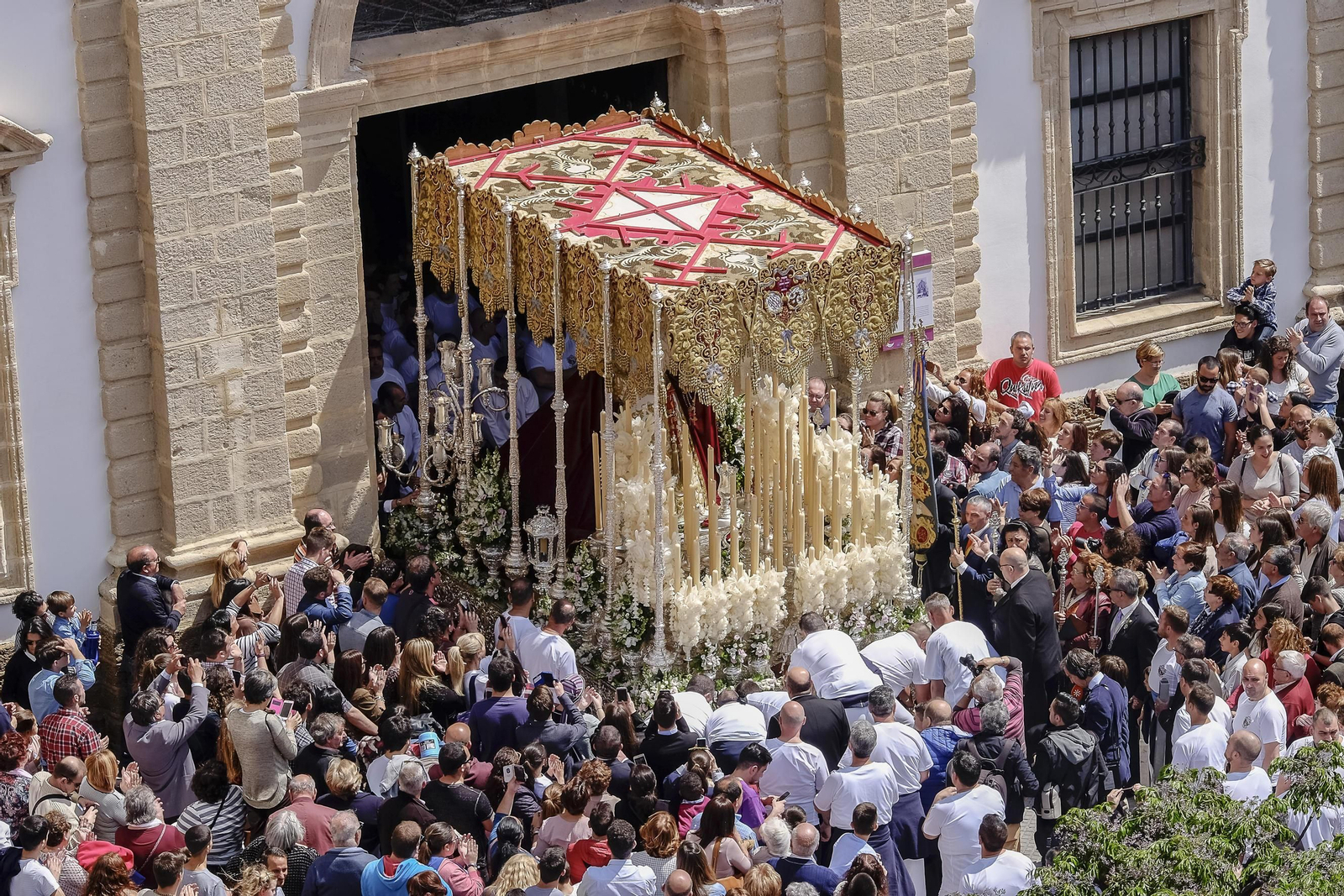 Salida de la hermandad de La Borriquita.