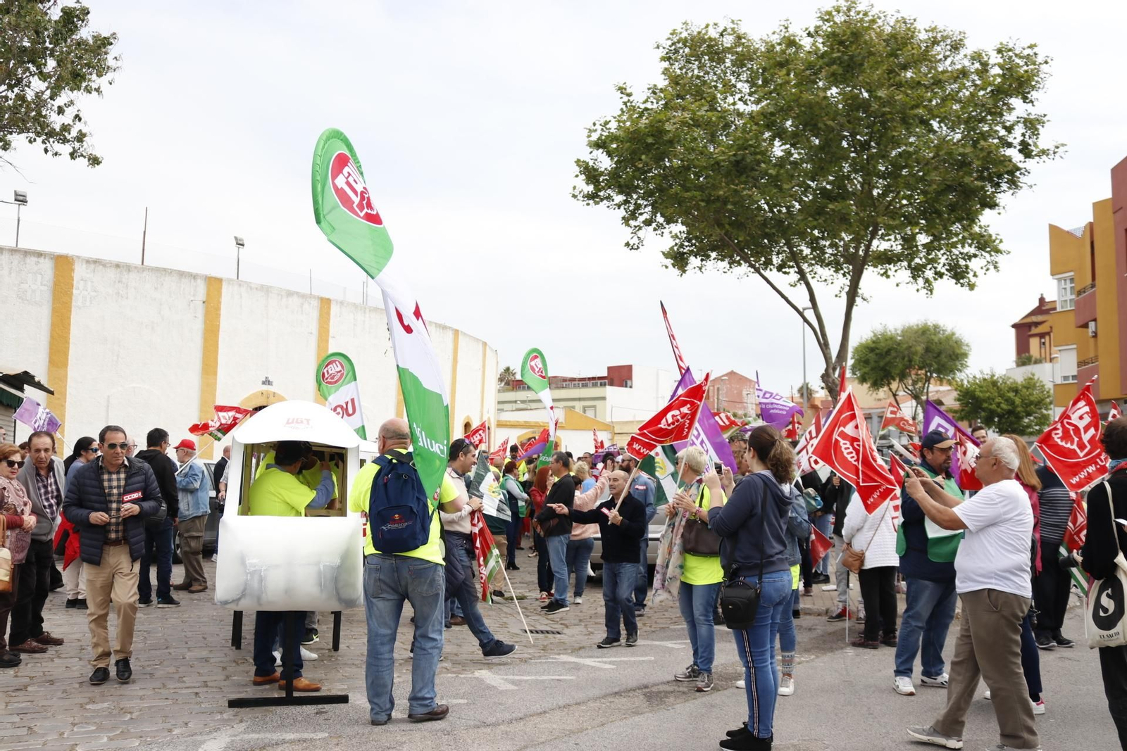 La manifestación por el Día del Trabajador en La Línea