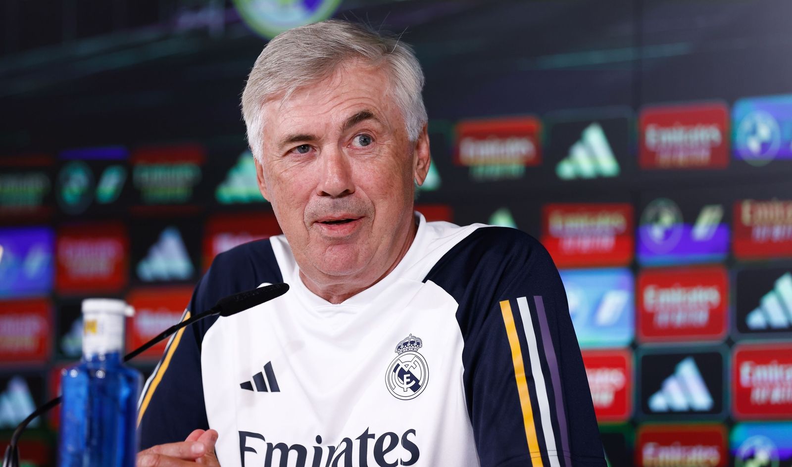 El entrenador italiano, en la rueda de prensa de este viernes