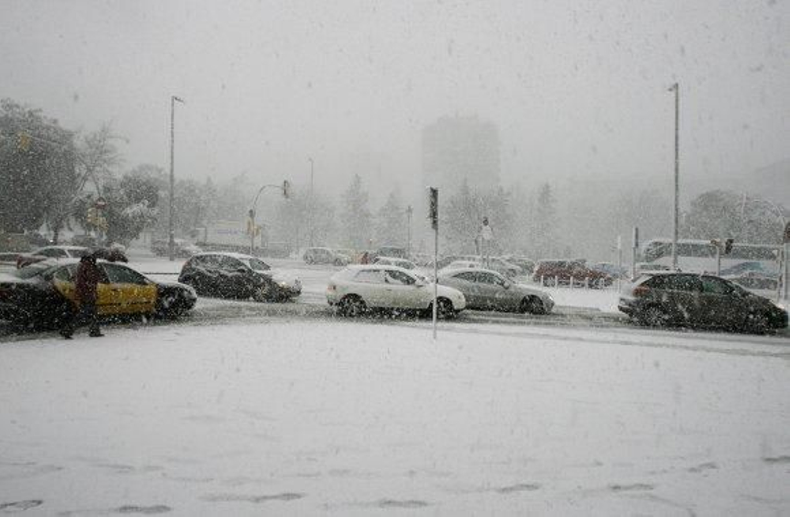La nieve colapsa Barcelona