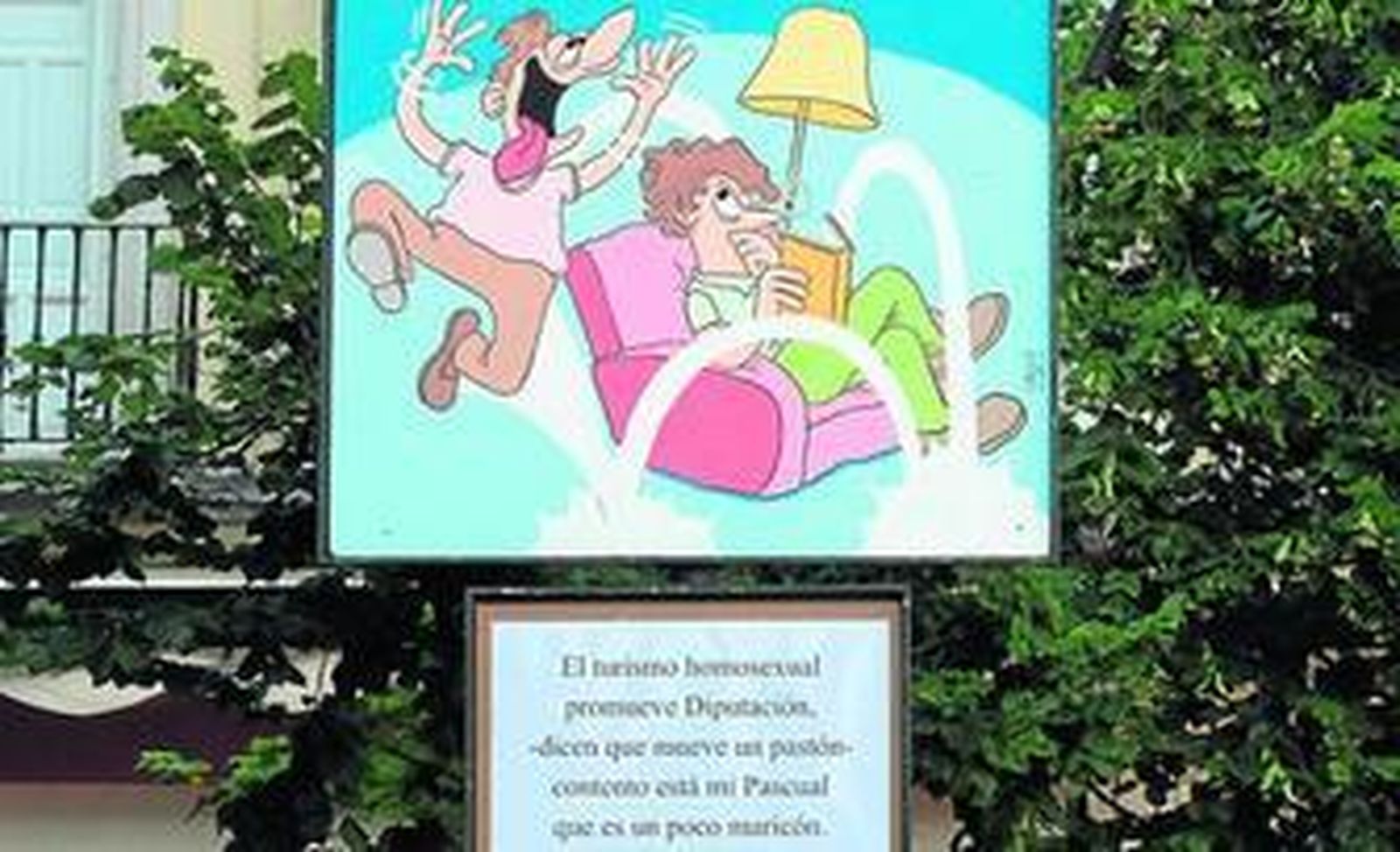 La quintilla que ha despertado la controversia en el seno de las asociaciones de gays y lesbianas por utilizar un lenguaje con cierto carácter homófobo.